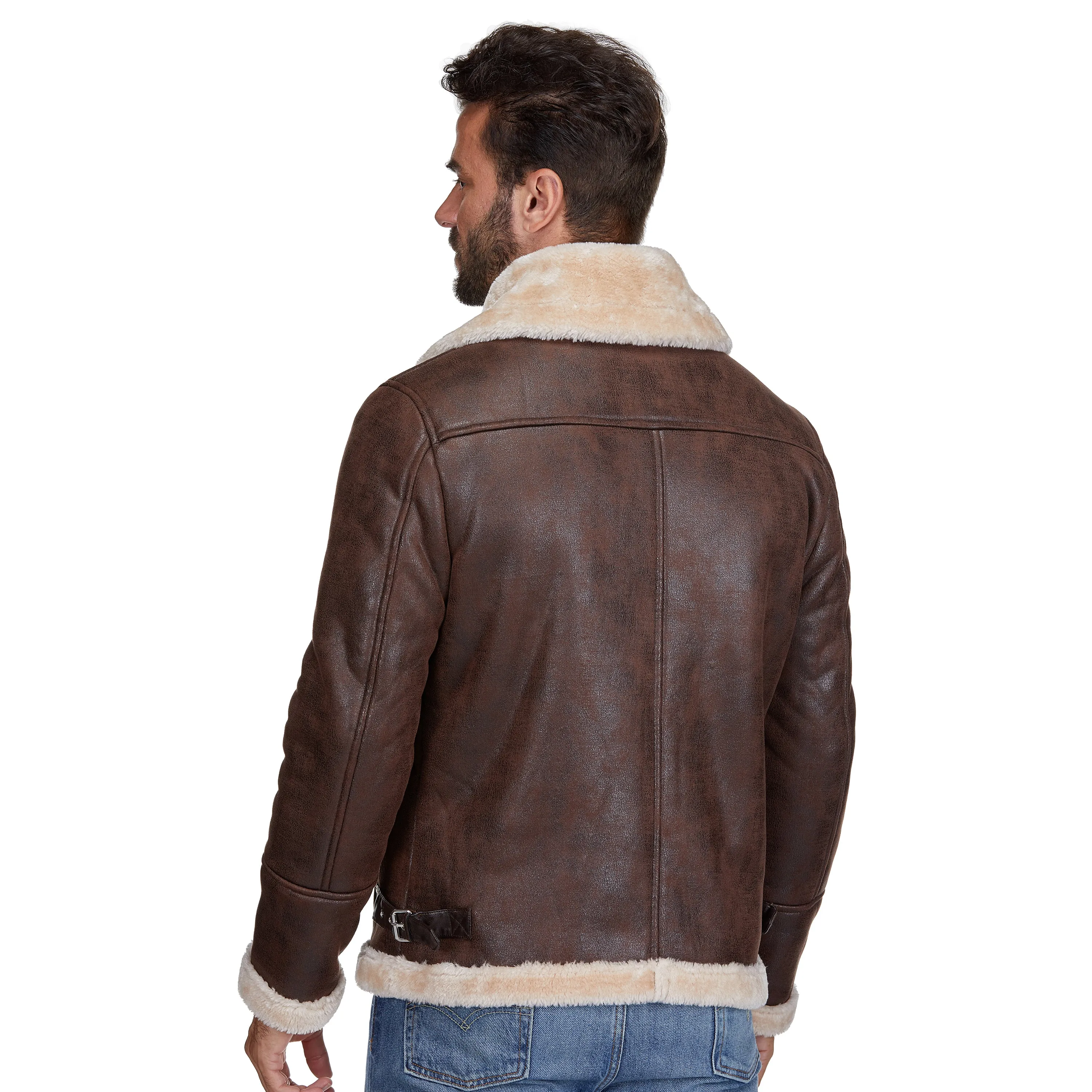 Braveman Faux Shearling Bomber Jacket