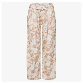 BRAX MAINE S CROPPED LINEN TROUSER IN FLORAL 74-2537