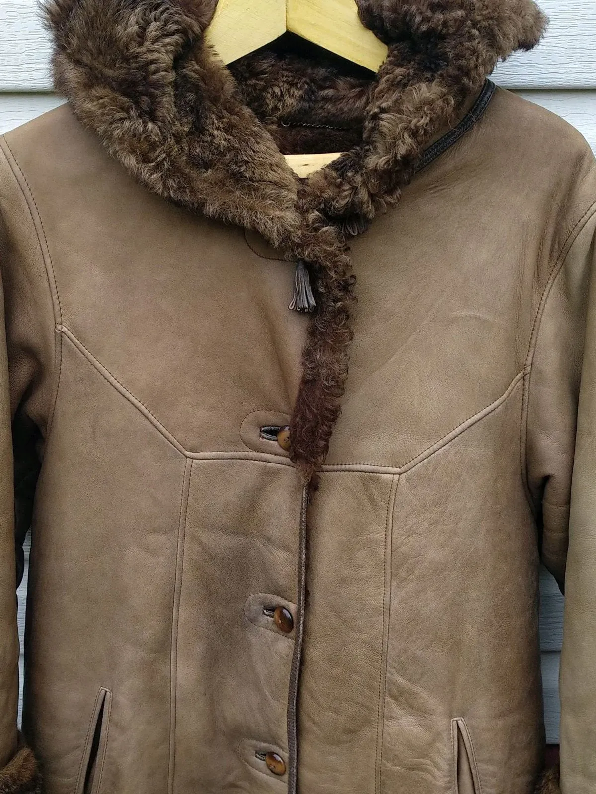 Brown Casual Faux Suede Outerwear