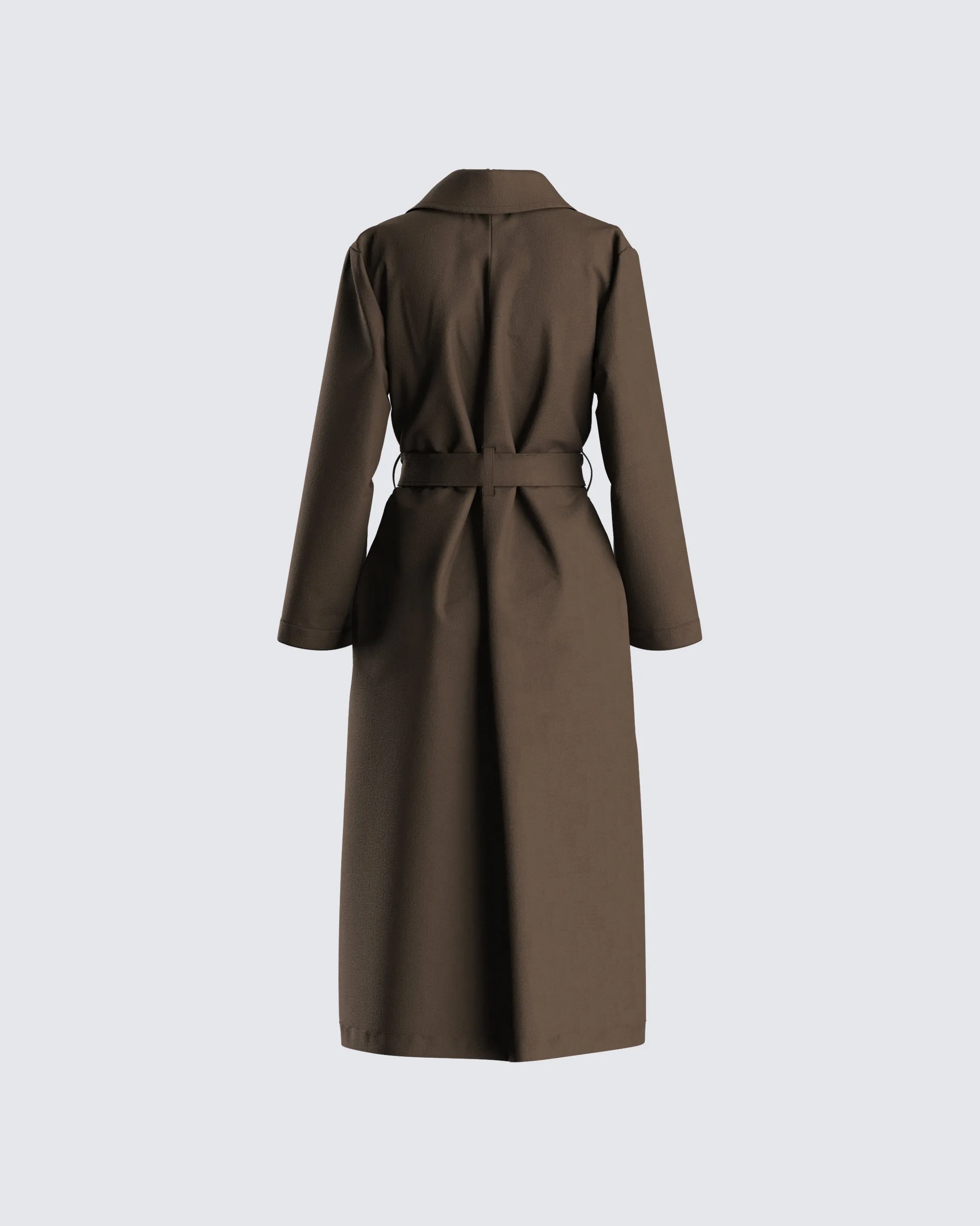 Bryn Dark Olive Belted Trench Coat