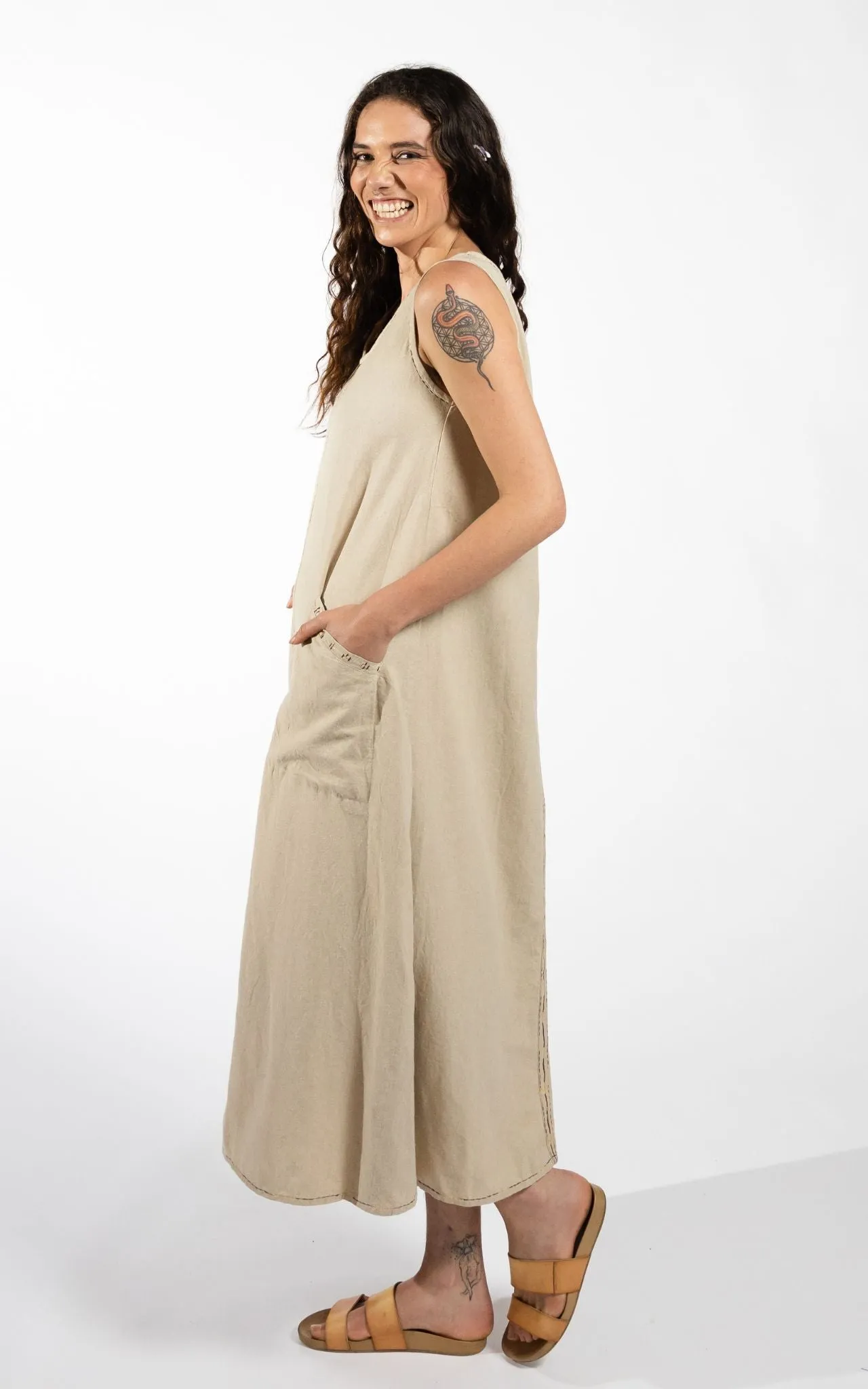 Calliope Dress - Oatmeal