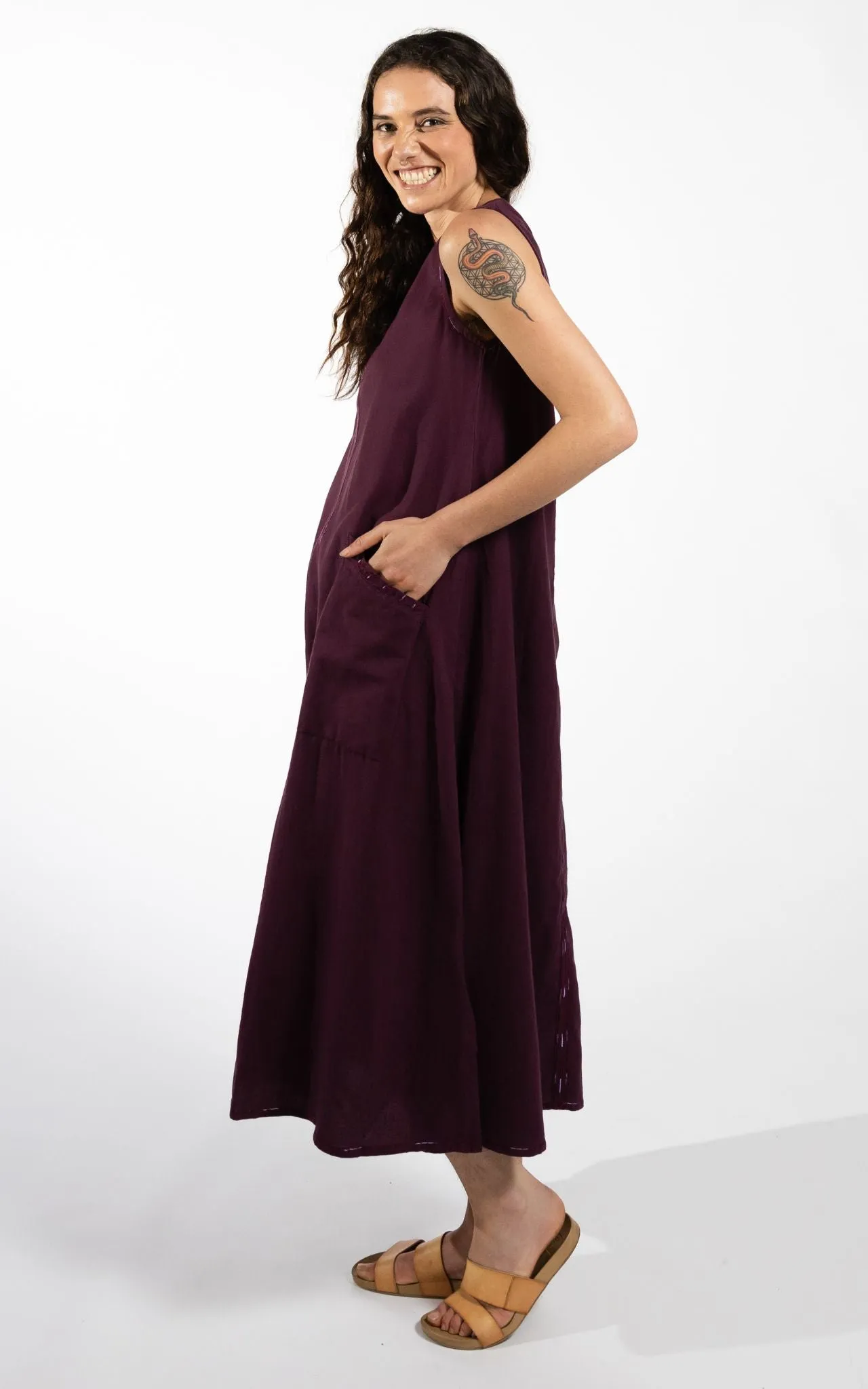 Calliope Dress - Wine