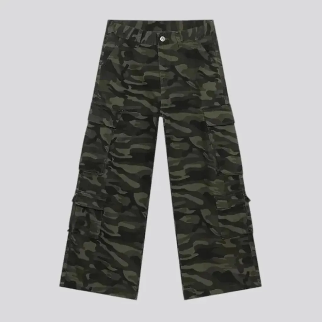 Camouflage baggy cargo men's jeans