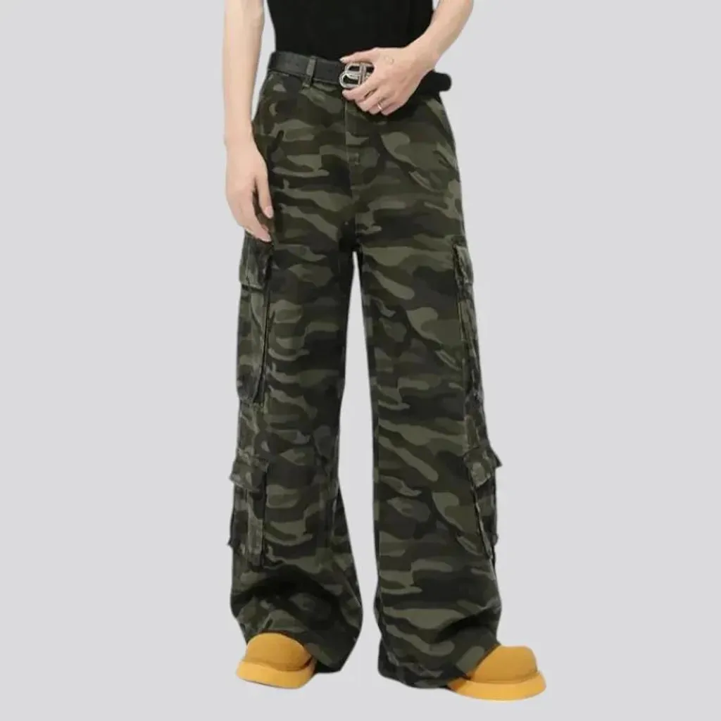 Camouflage baggy cargo men's jeans