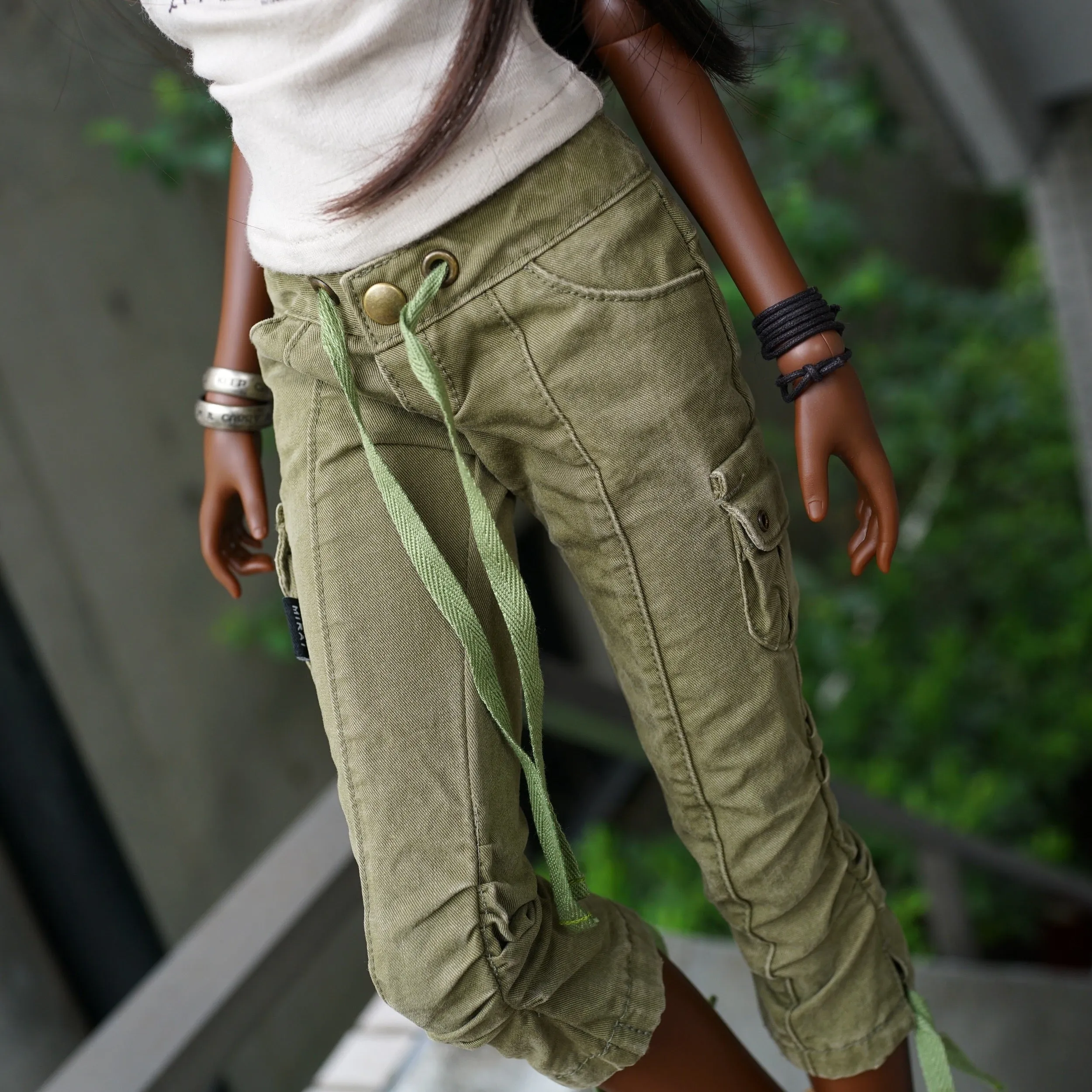 Cargo Capri Pants (Khaki Green)