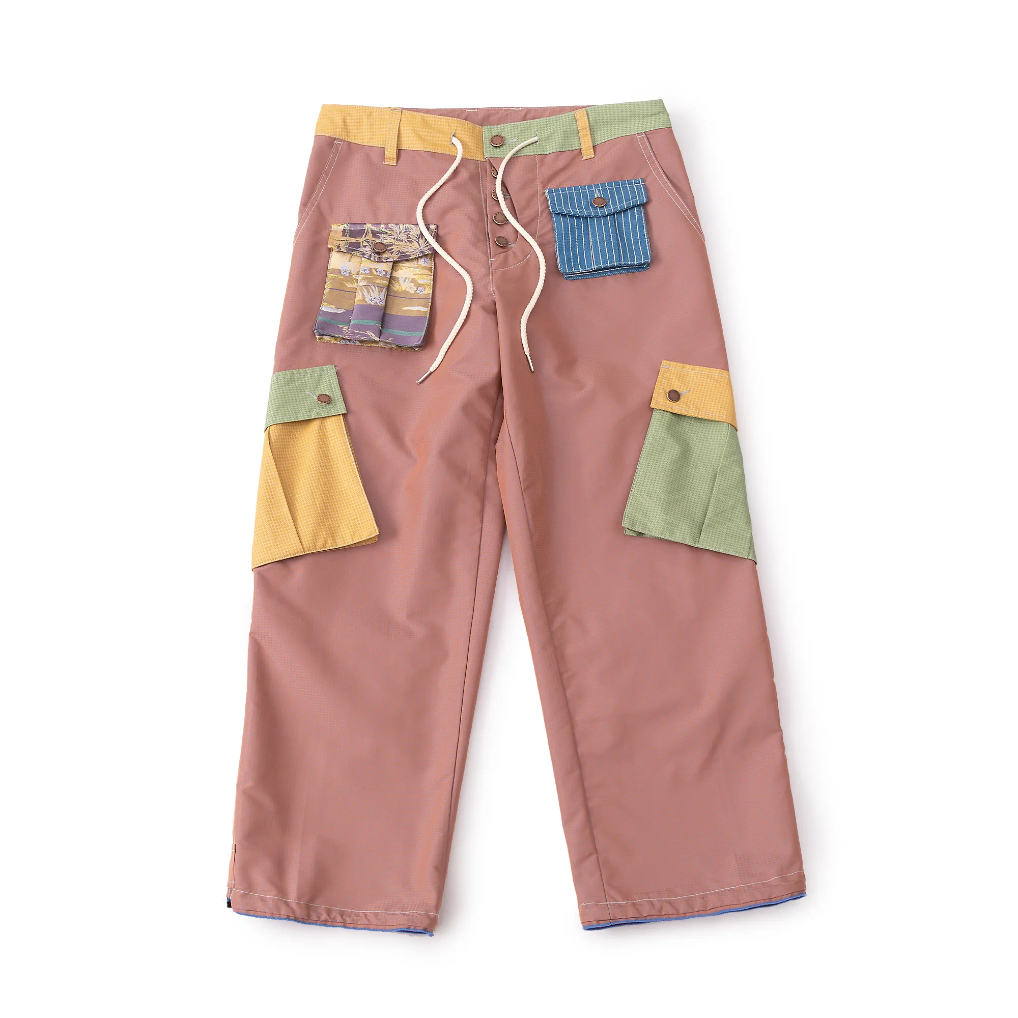 Cargo Pants - Colorblock Mixed Pattern