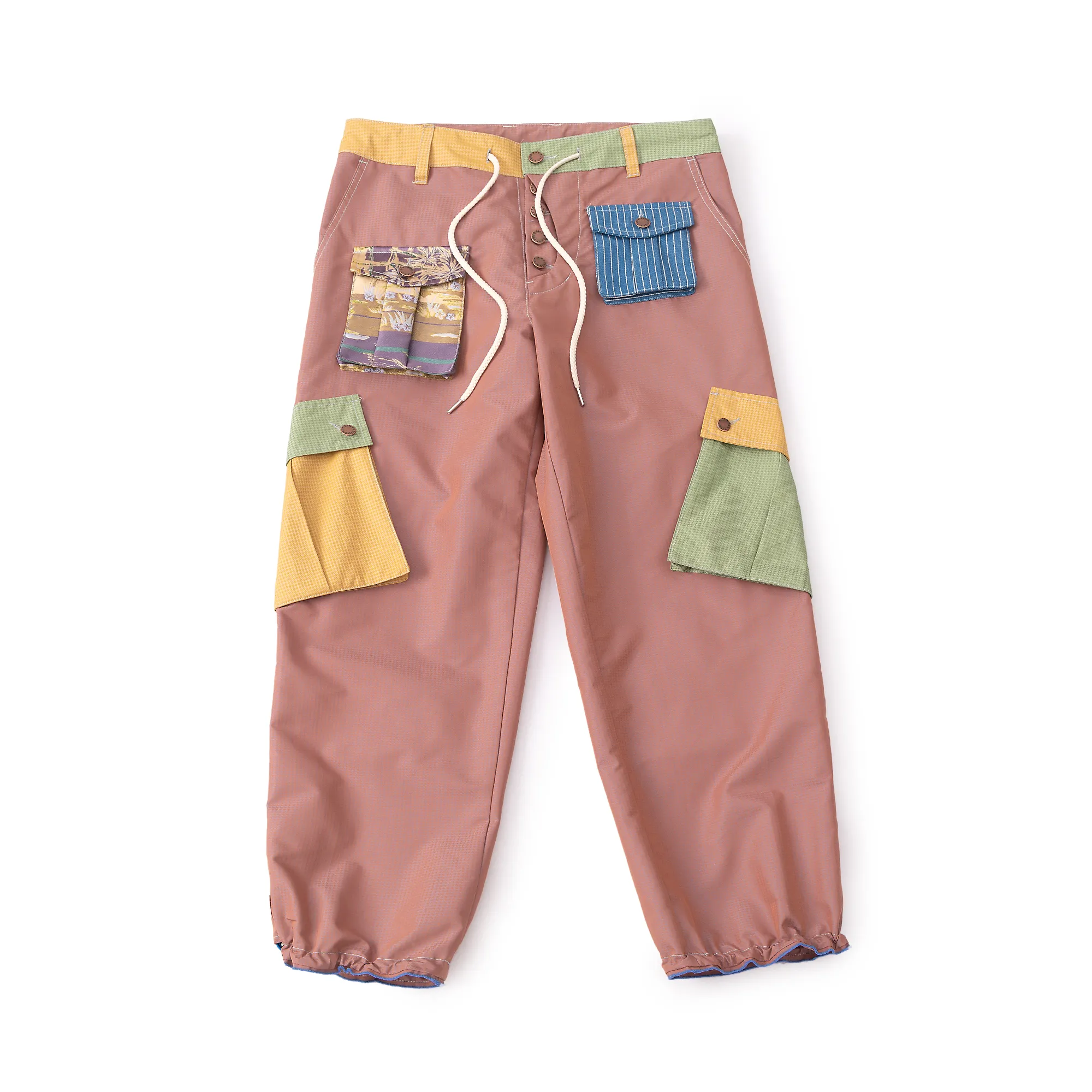 Cargo Pants - Colorblock Mixed Pattern