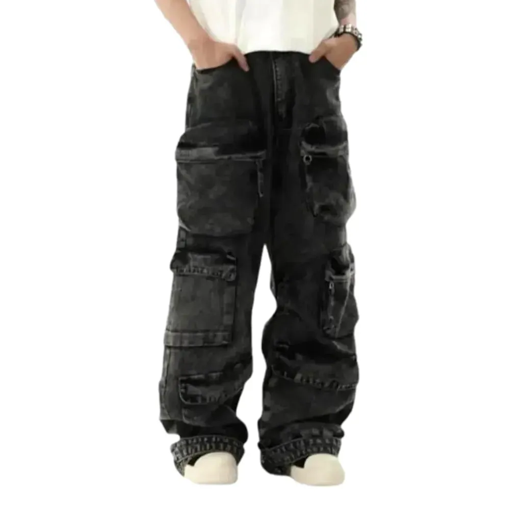 Cargo zipper y2k style men's jeans