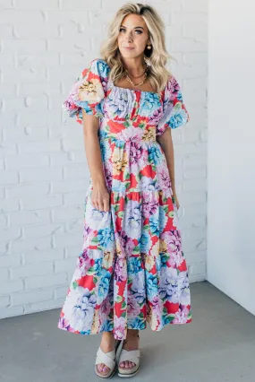 Caullie Floral Puff Sleeve Maxi