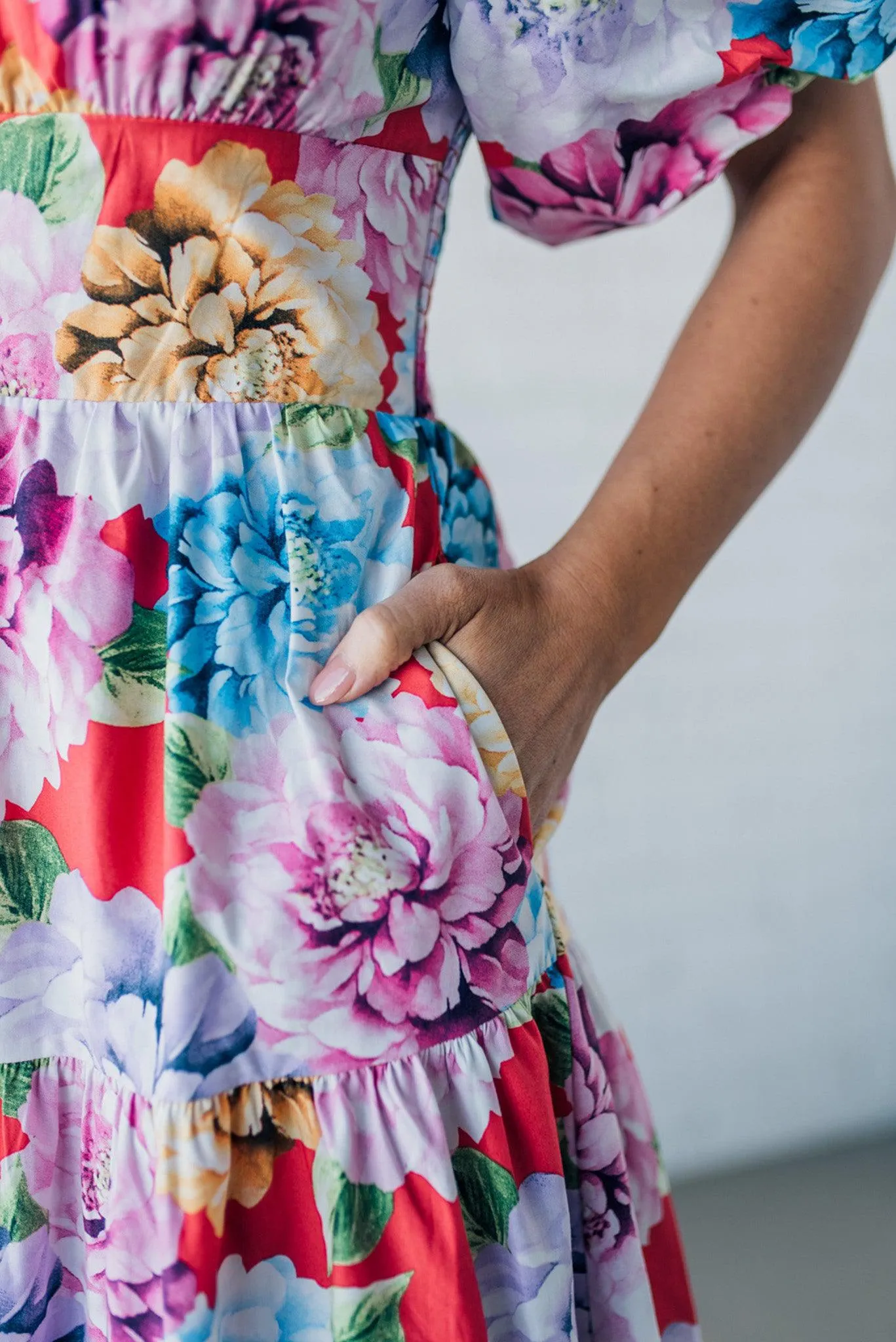 Caullie Floral Puff Sleeve Maxi