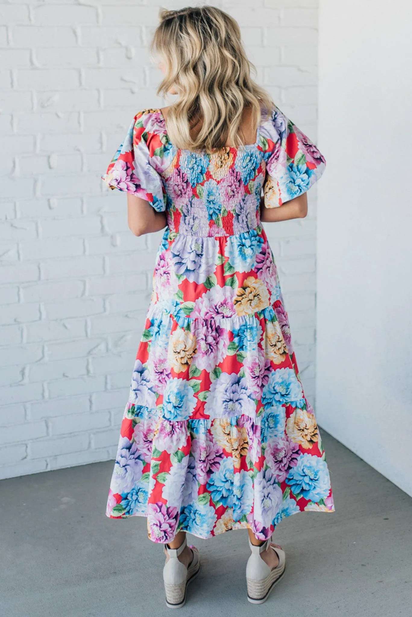 Caullie Floral Puff Sleeve Maxi