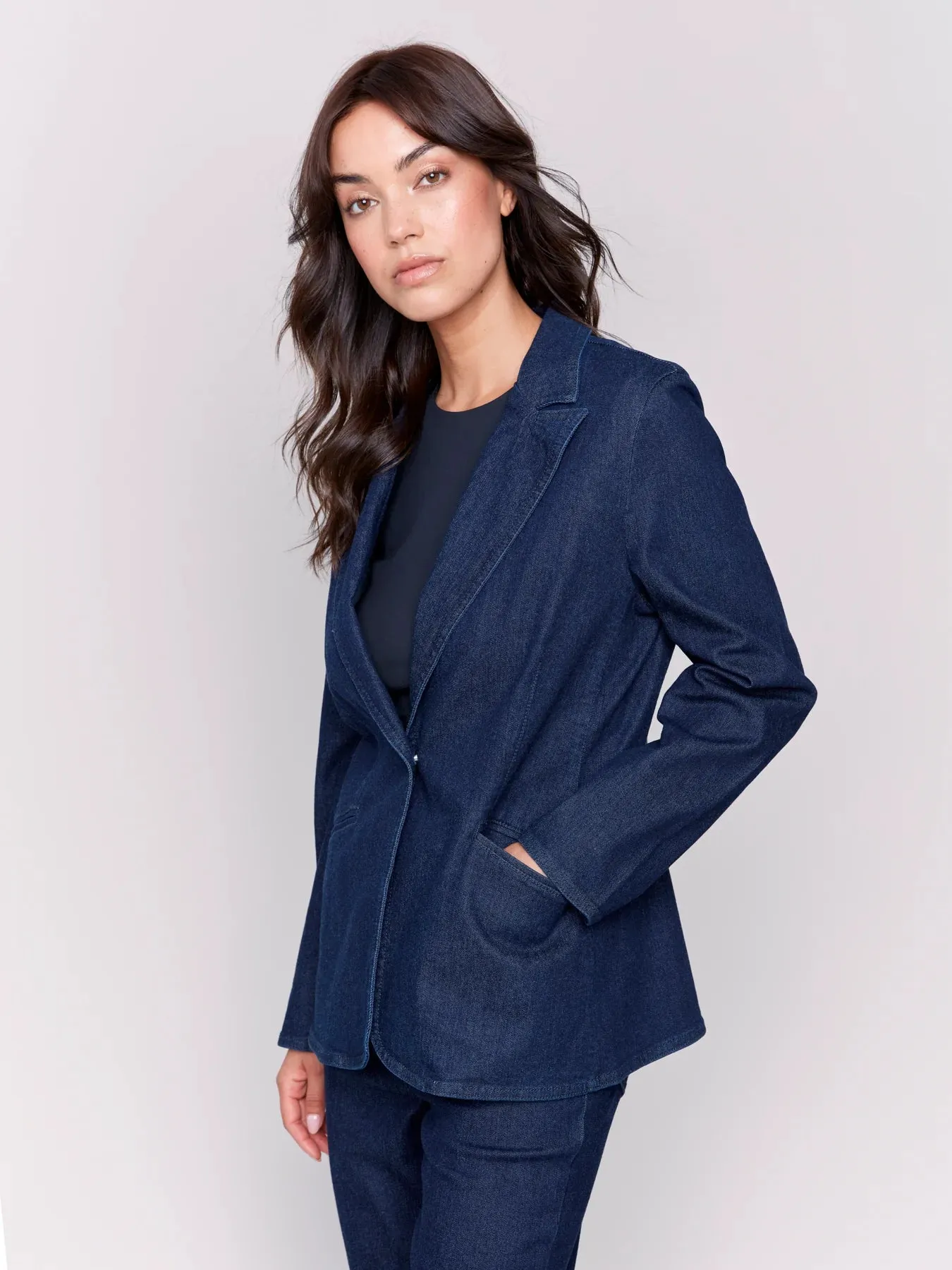 Charlie B Raw Denim Dressy Jacket - C6318-934B