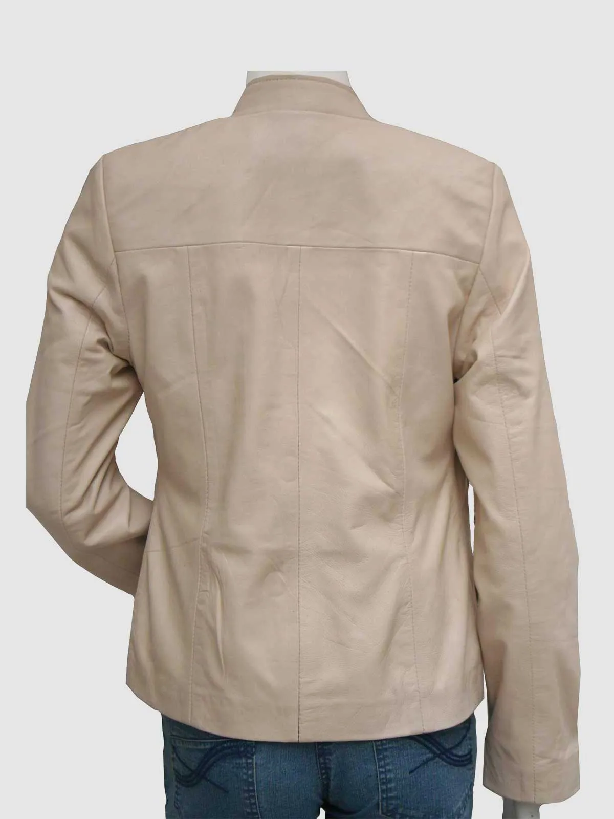 Classic Beige Leather Jacket