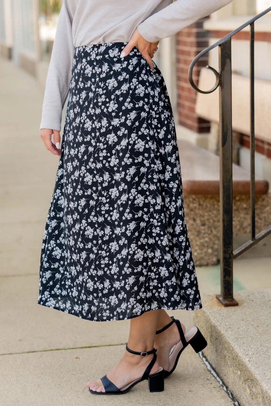 Classic Blossoms Maxi Skirt