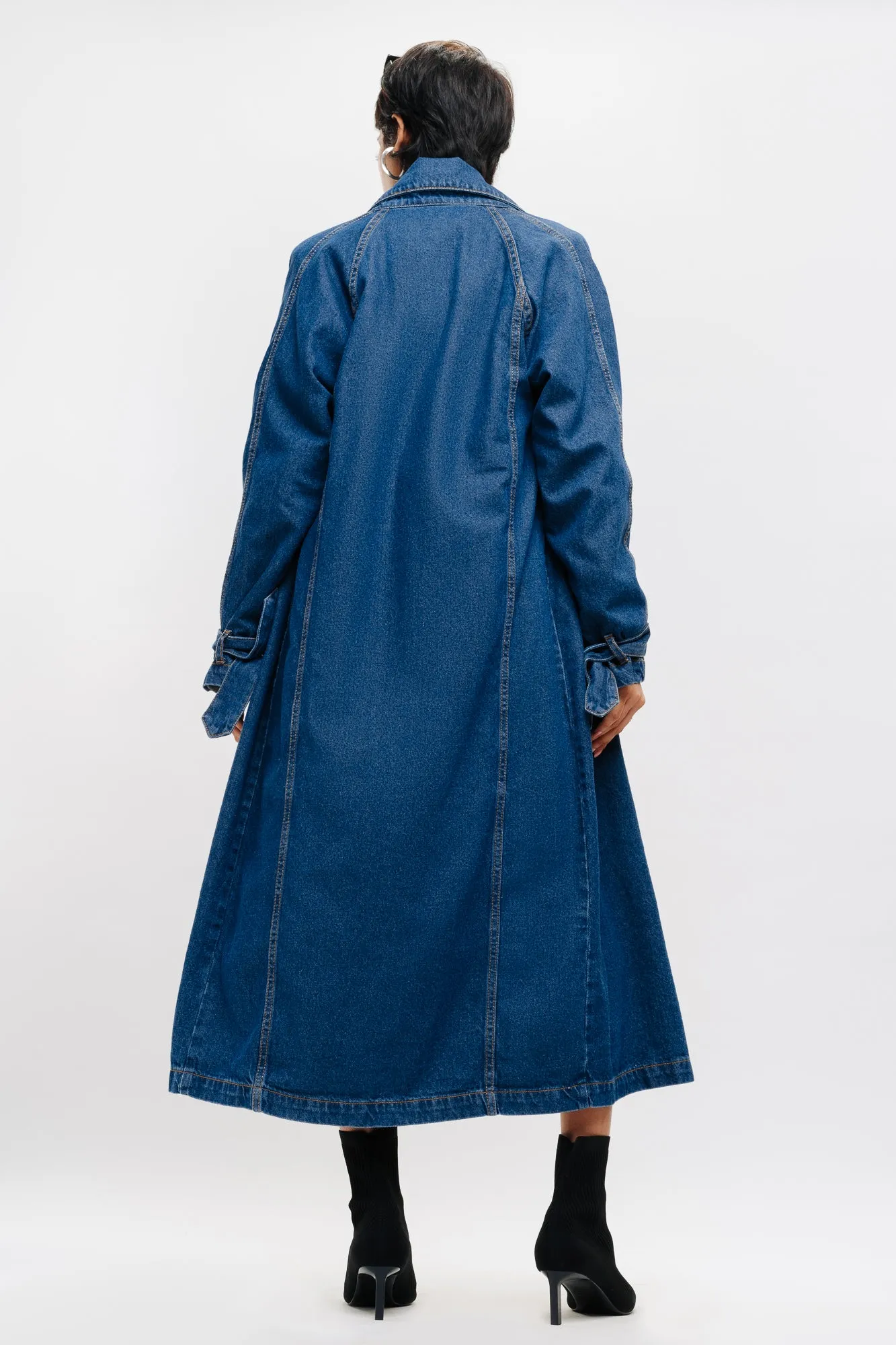 Classic Denim Trench Coat