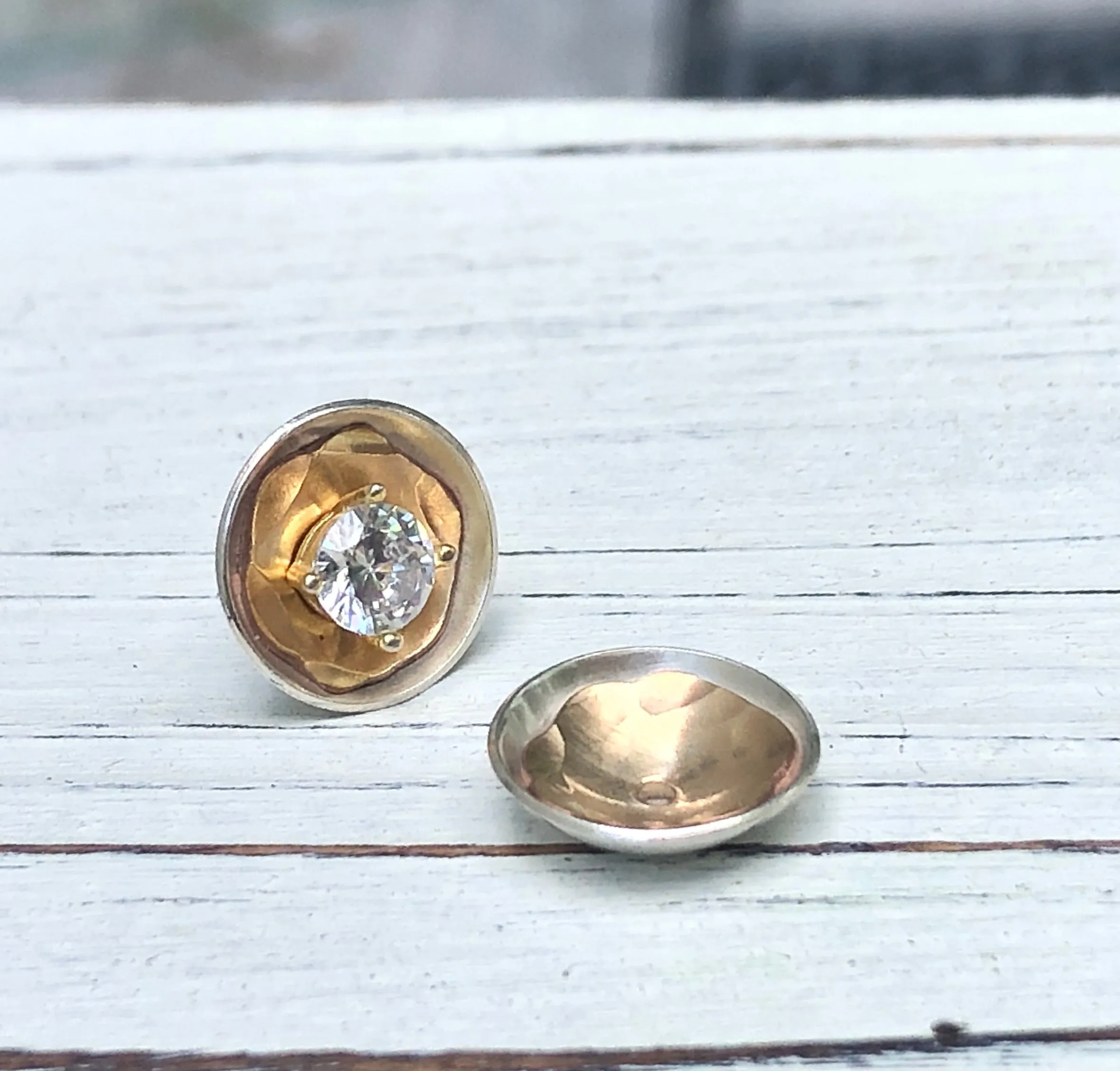 Contemporary Silver and Gold  Ear Jacket