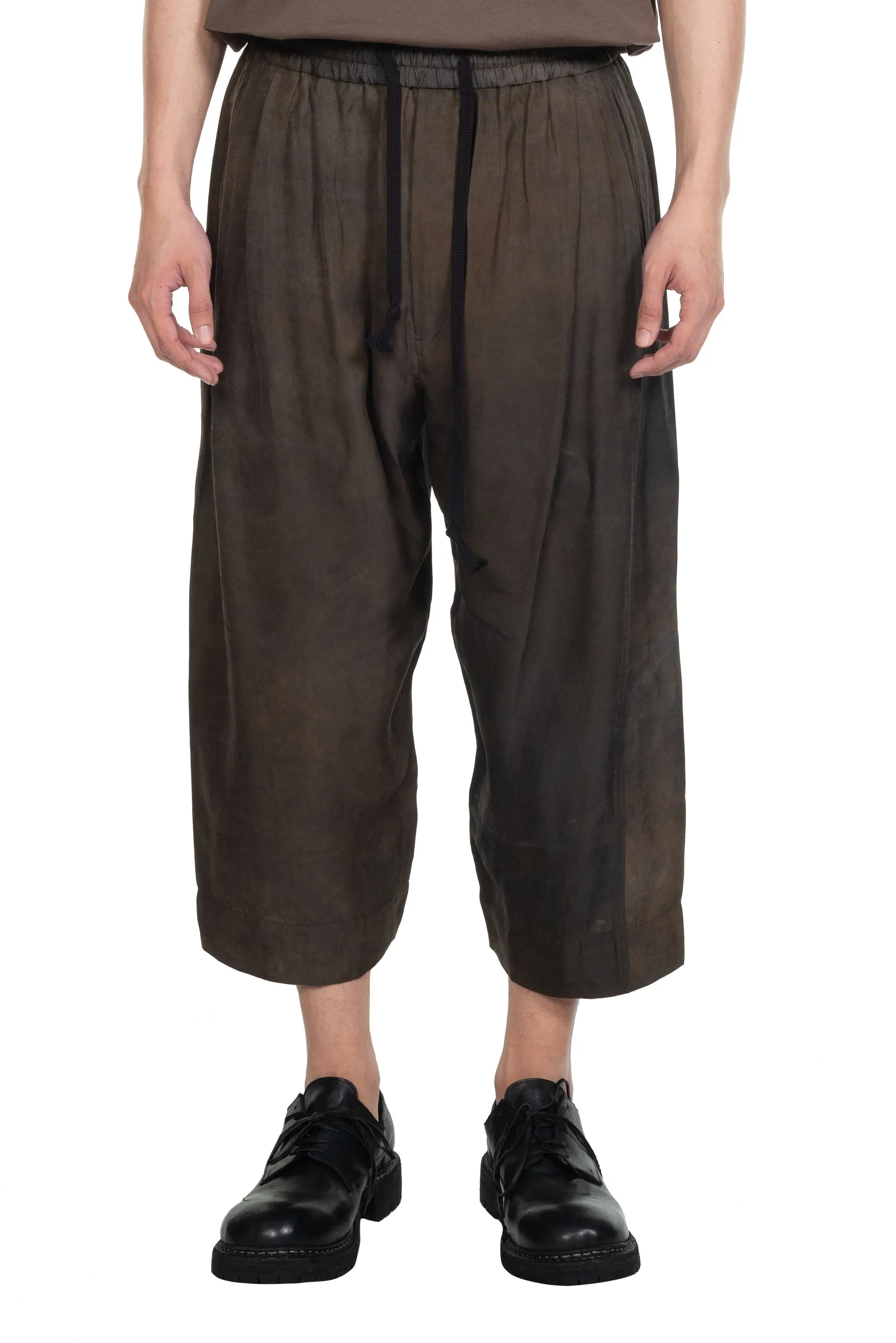 Copper Brown Extra Wide Drawstring Trousers