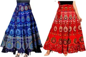 Cotton Printed Skirts (Pack Of 2)