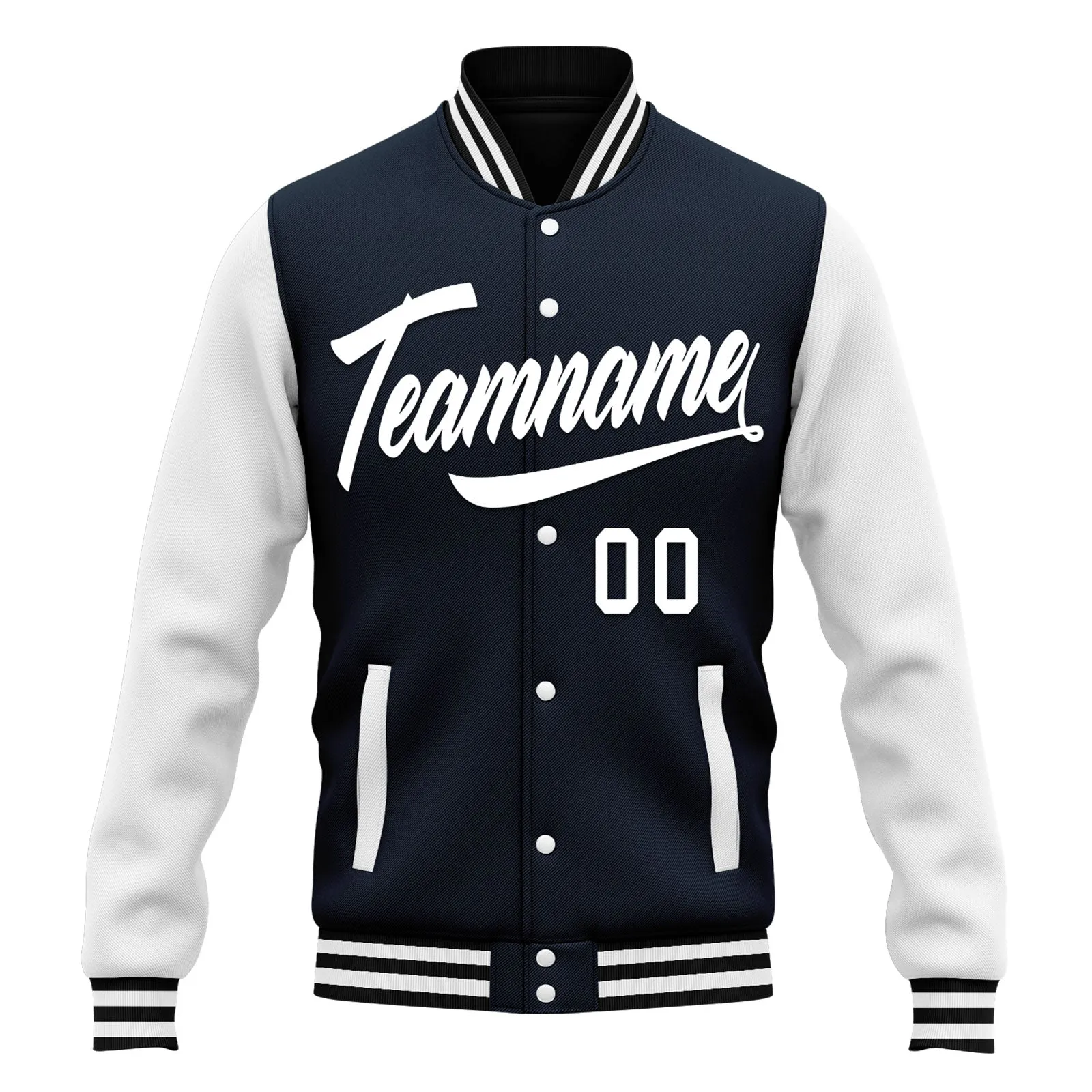 Custom Raglan Sleeves Jacket Bomber Full-Snap Varsity Letterman Personalized Jacket FZ005-D025002-9