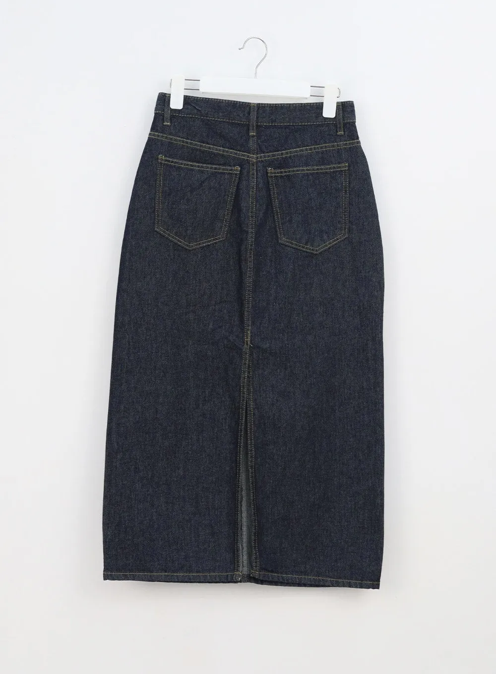 Dark Wash Denim Maxi Skirt BA321