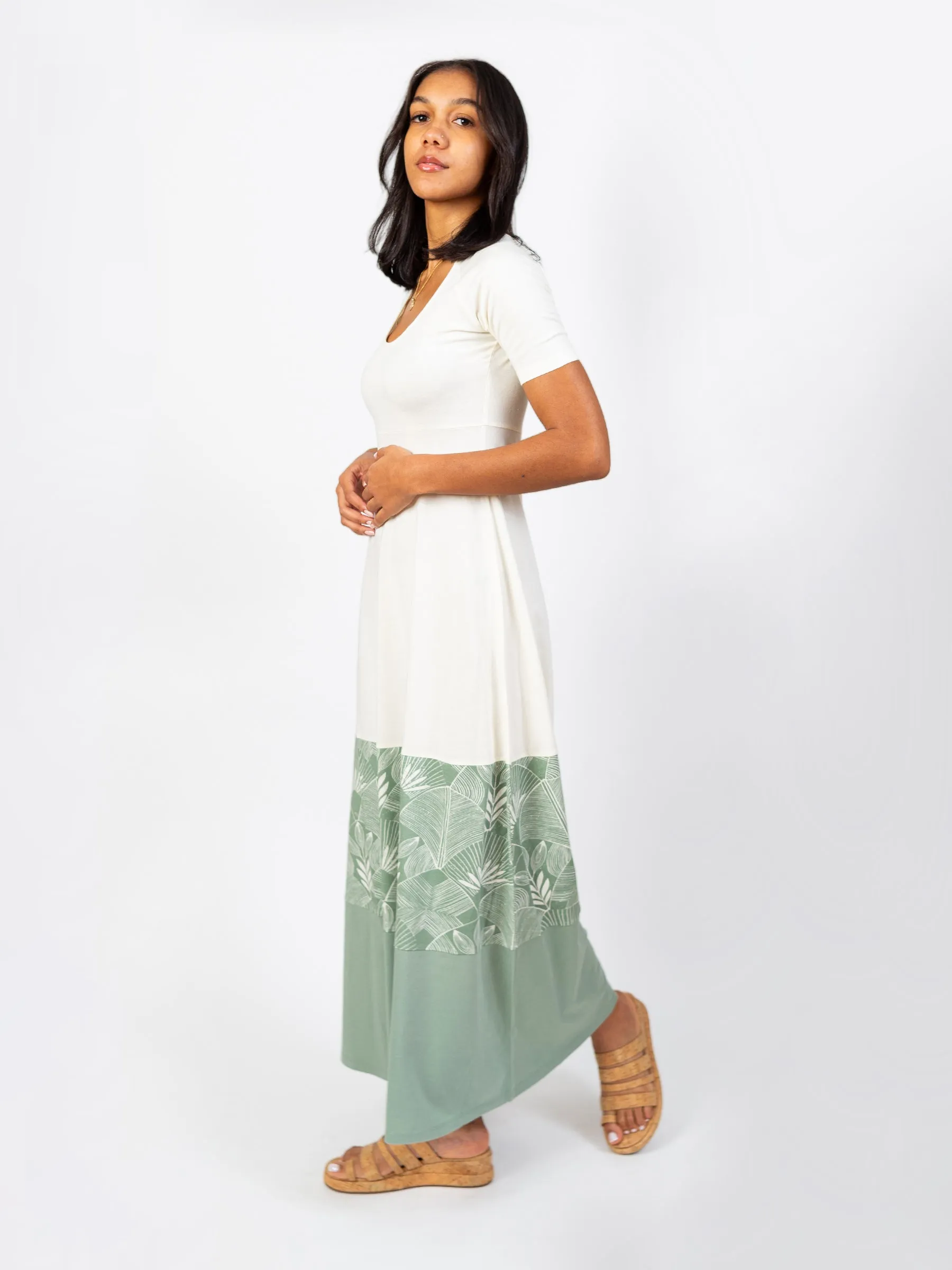 Deco Frond Maxi Dress