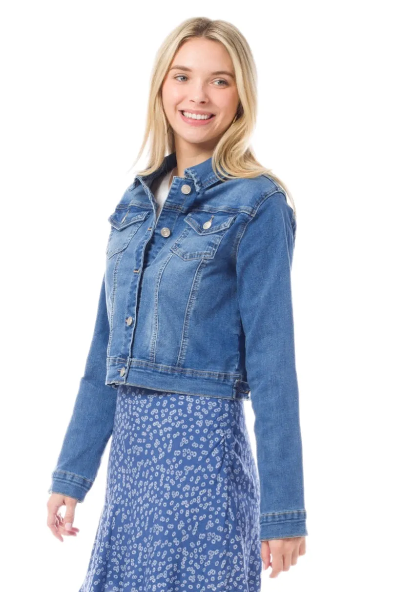 Denim Jean Jacket Style 1068 in Dark or Medium Blue