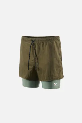 District Vision Ripstop Layered Pocketed Trail Shorts 5" - Lined