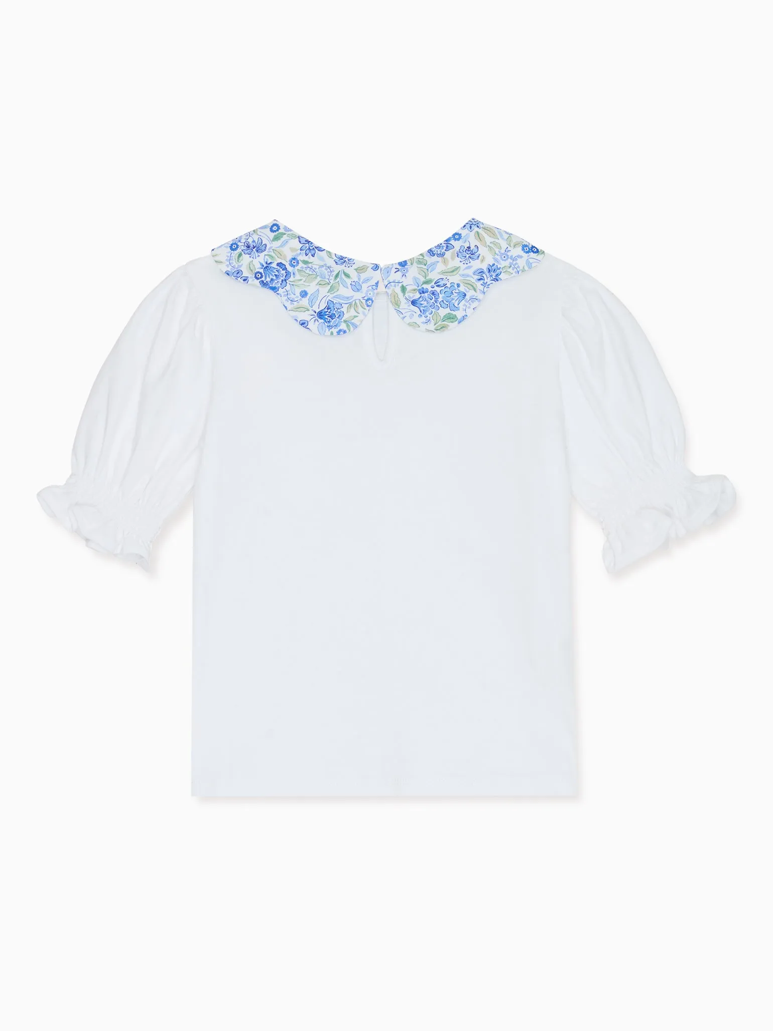 Dusty Blue Floral Analia Girl Top