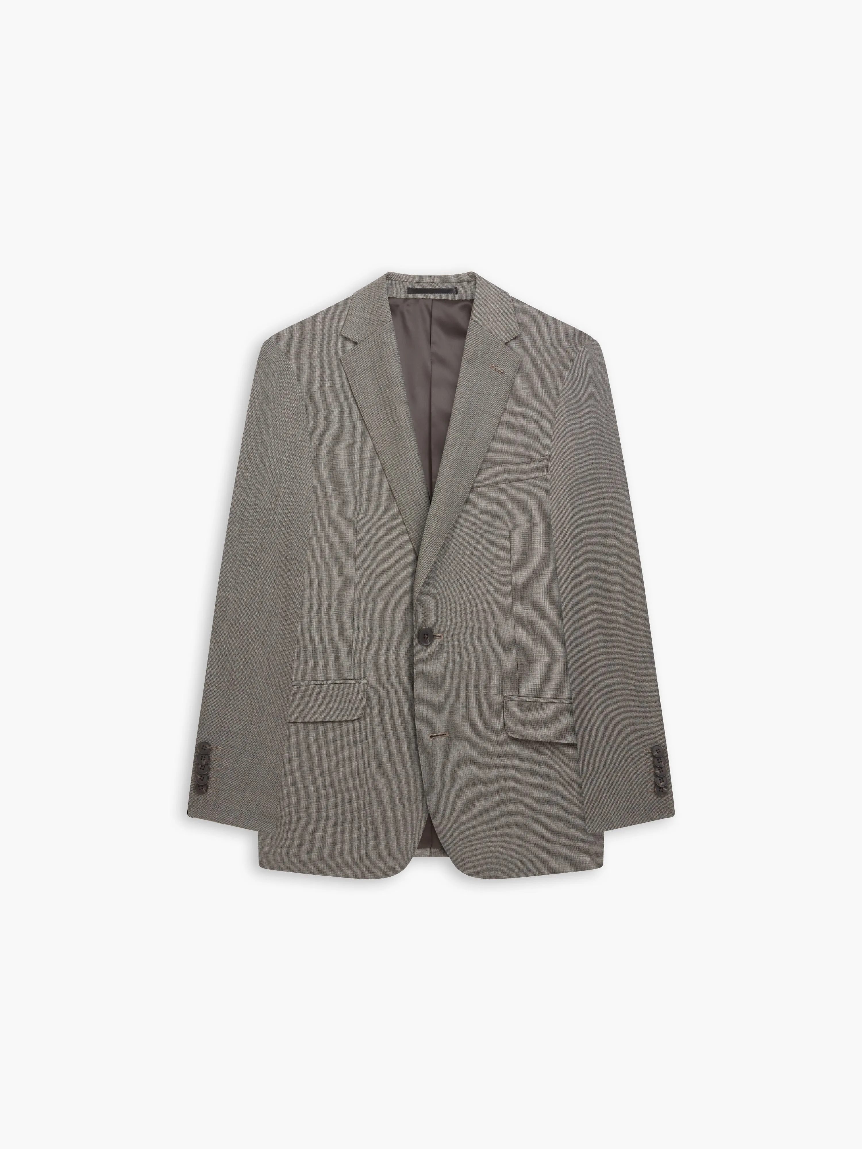 Edwin Polywool Slim Brown Sharkskin Suit Jacket