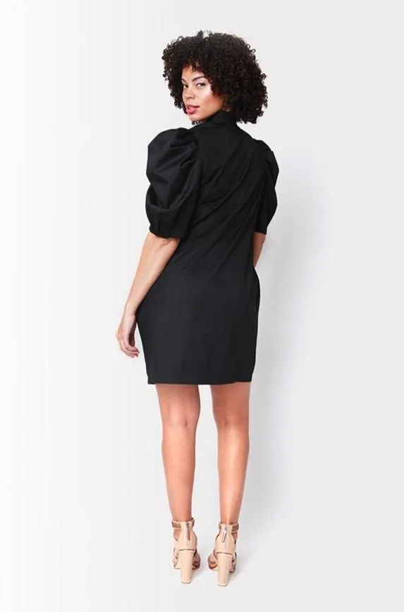 Elly Poplin Dress // Black