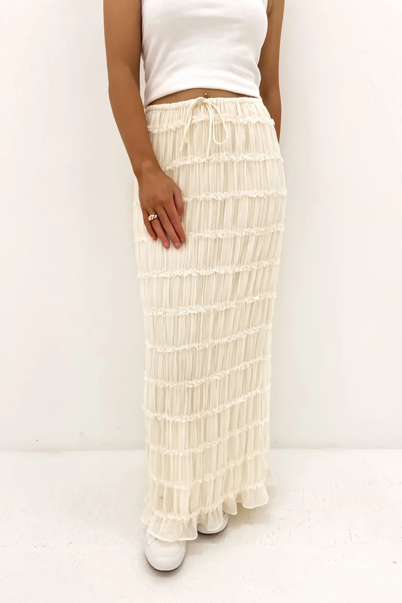 Eloisa Maxi Skirt Cream