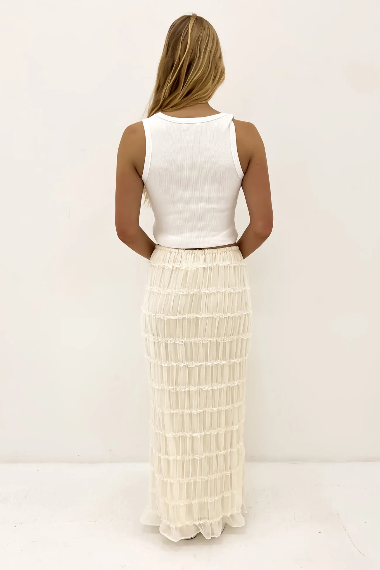 Eloisa Maxi Skirt Cream