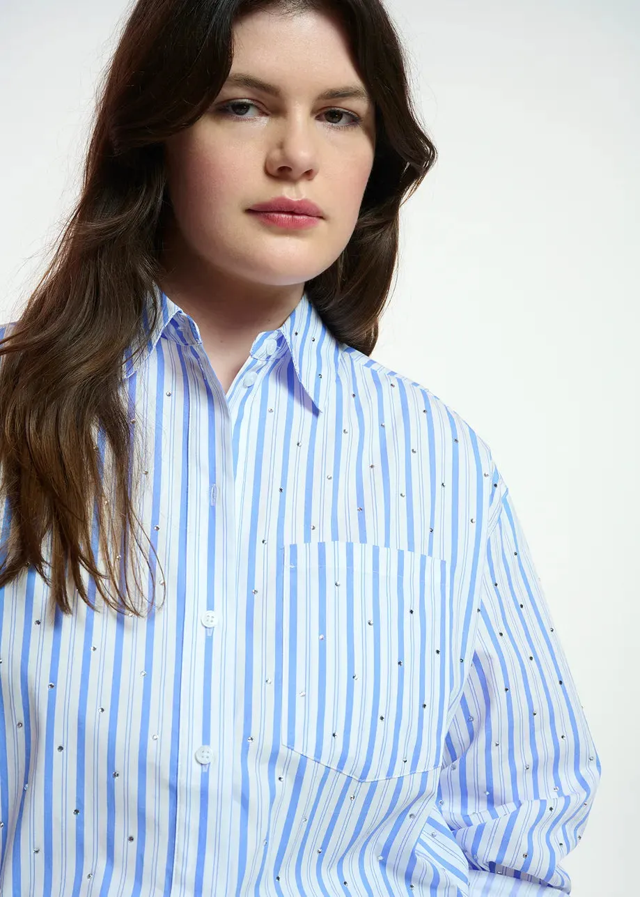 Essentiel Antwerp Fever Tree Shirt In Blue Stripe