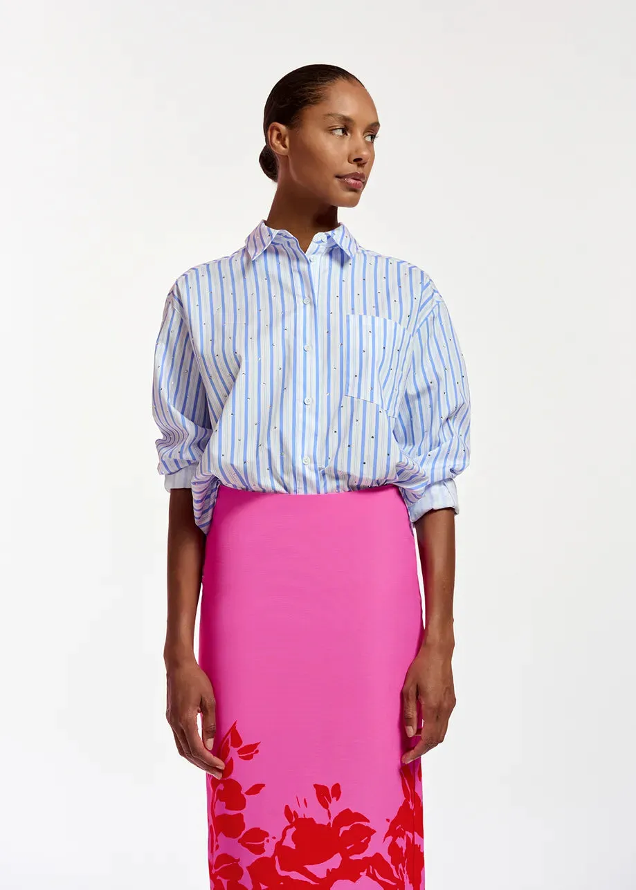 Essentiel Antwerp Fever Tree Shirt In Blue Stripe