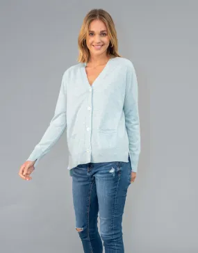 Every Day V Neck Cardigan in Ice Jelly