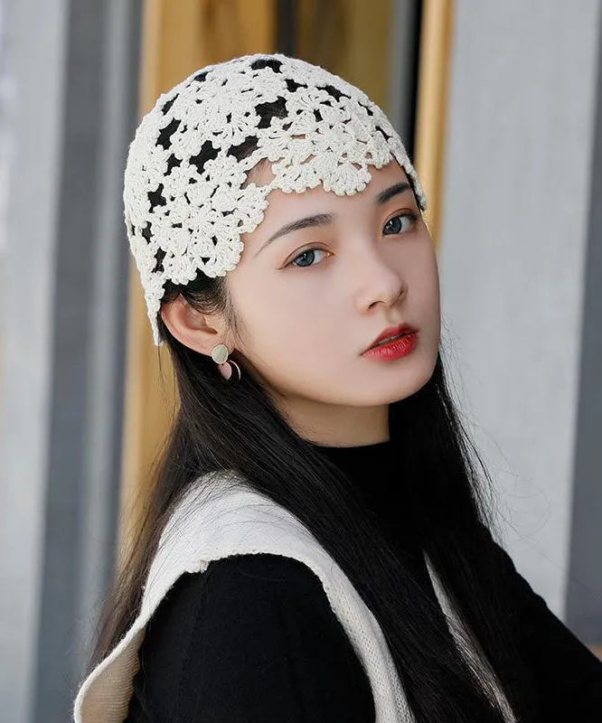 Fashion Black Hollow Out Knit Bonnie Hat