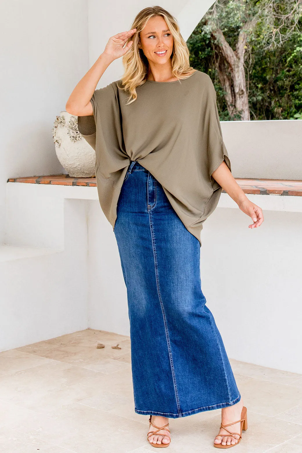 FINAL SALE | Alana Denim Maxi Skirt Indigo Wash