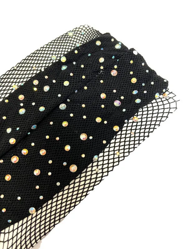 Fishnet Rhinestone Studded Tights