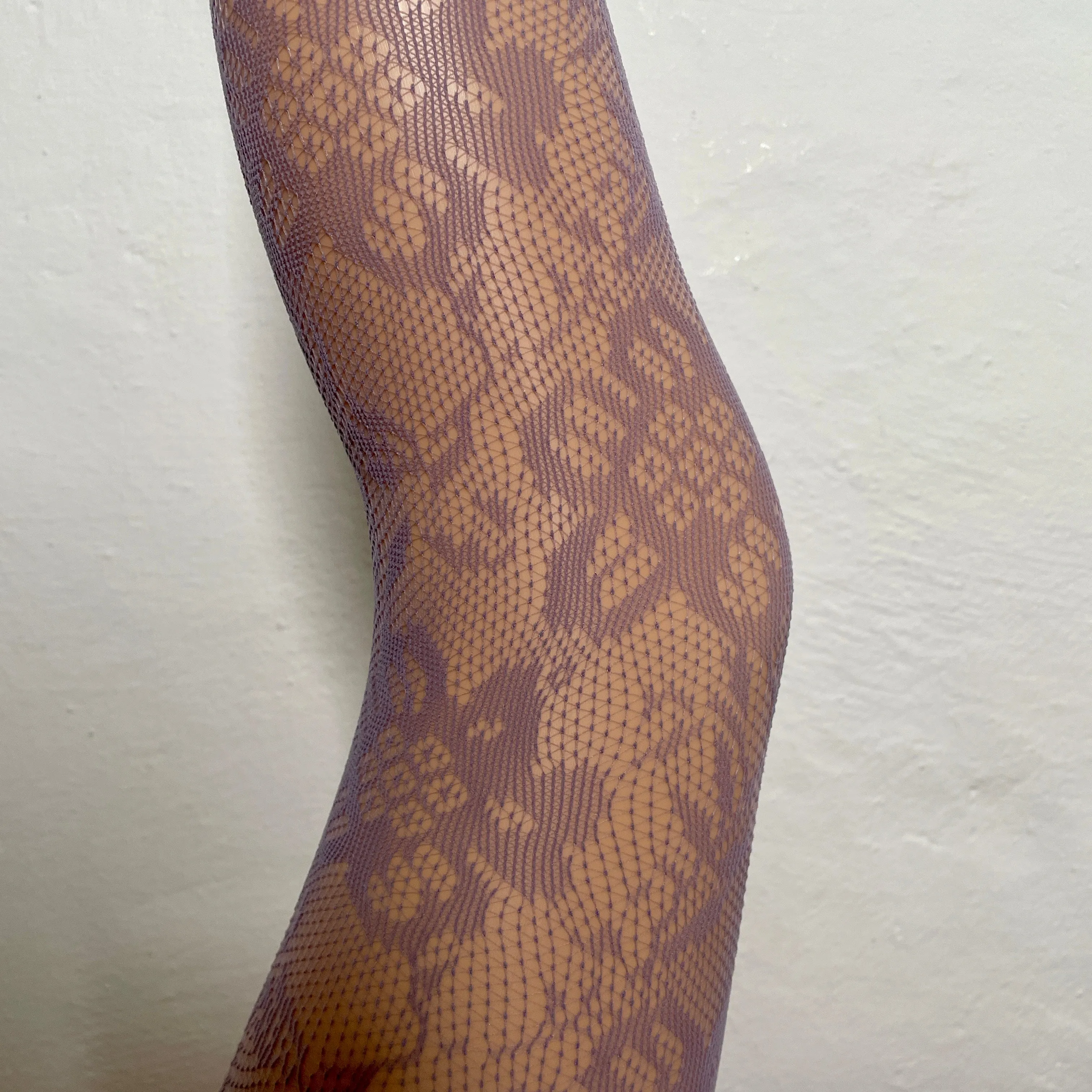 Flower Fishnet Tights NEW - Lavender