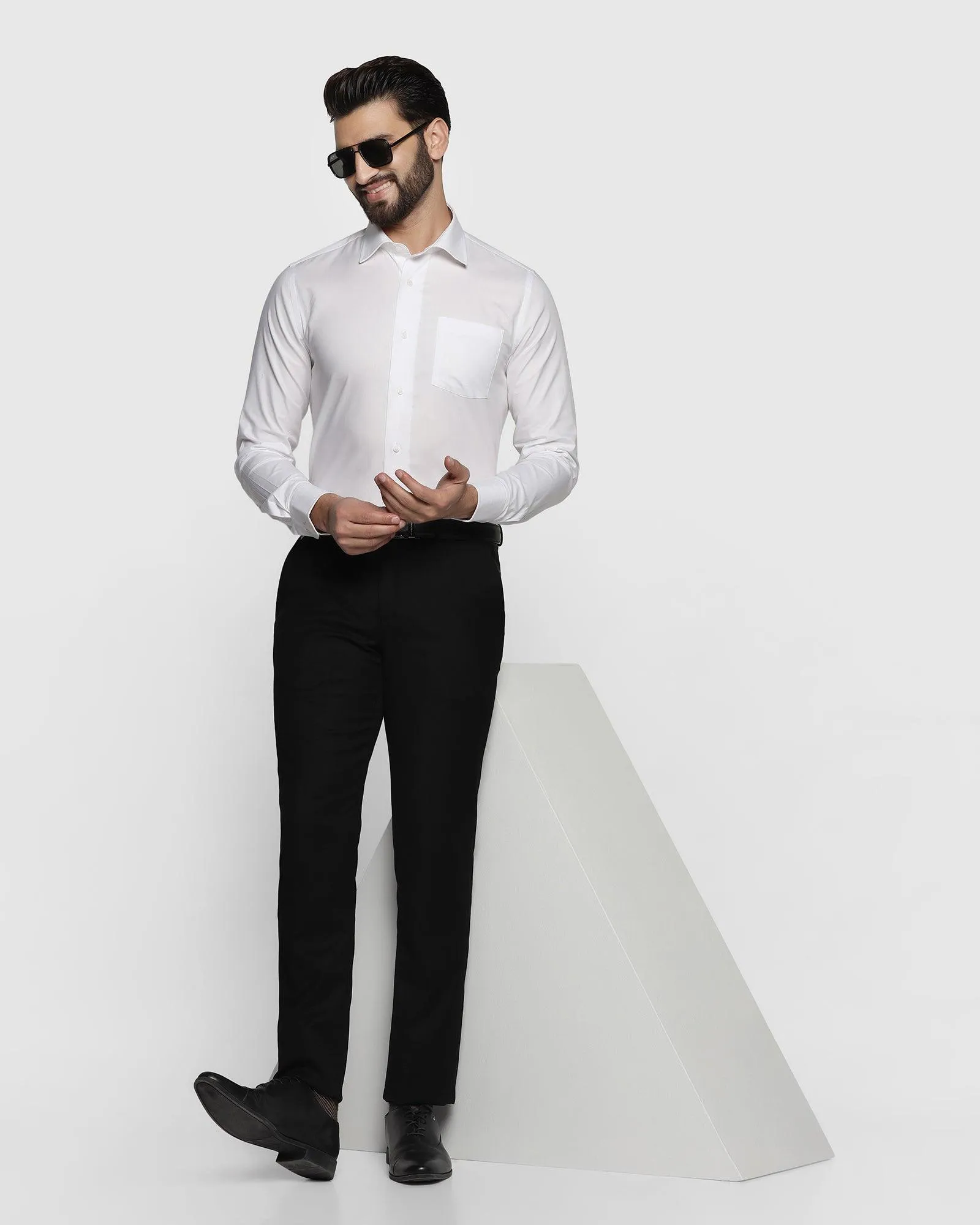 Formal White Solid Shirt - Otto