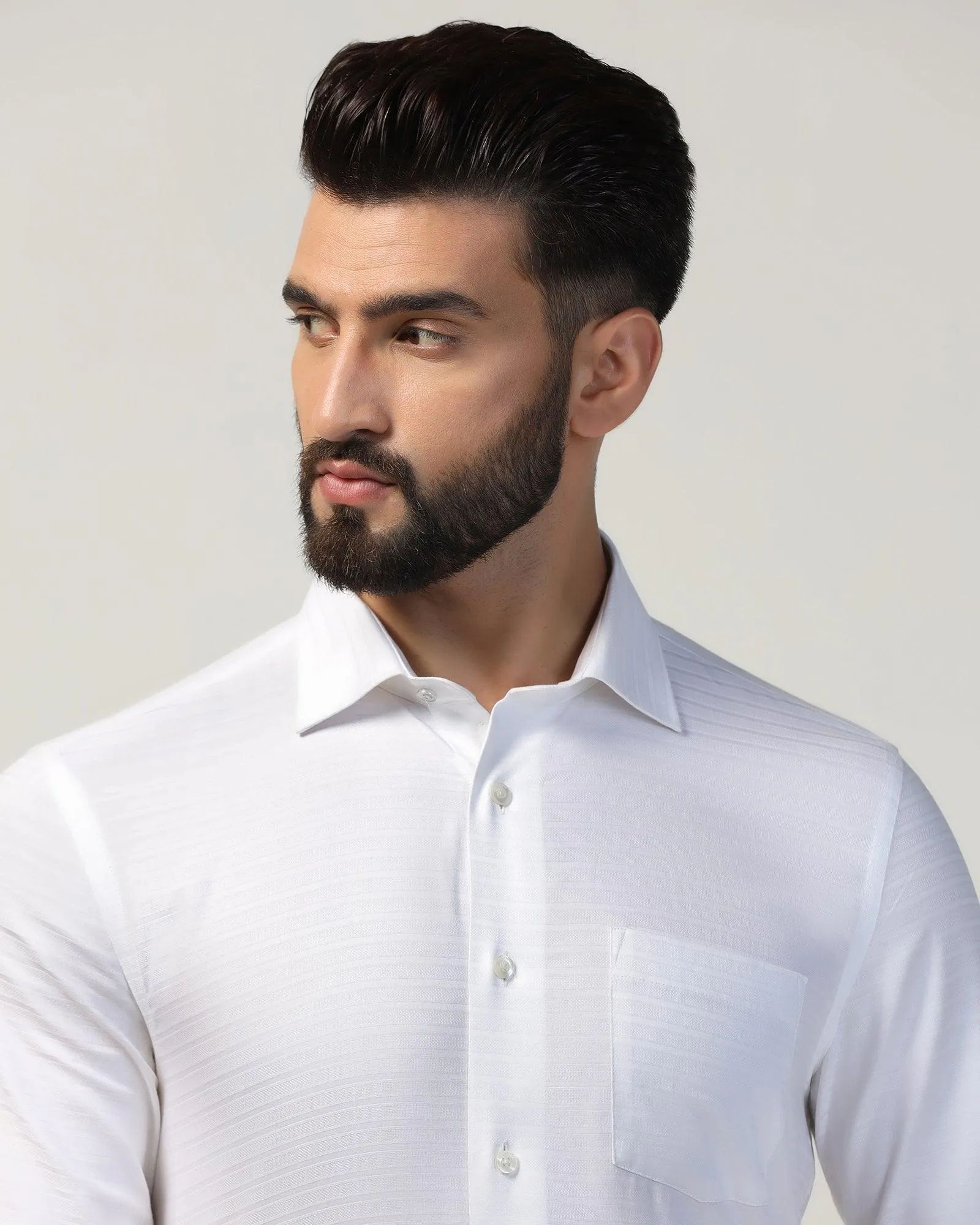 Formal White Stripe Shirt - Bran