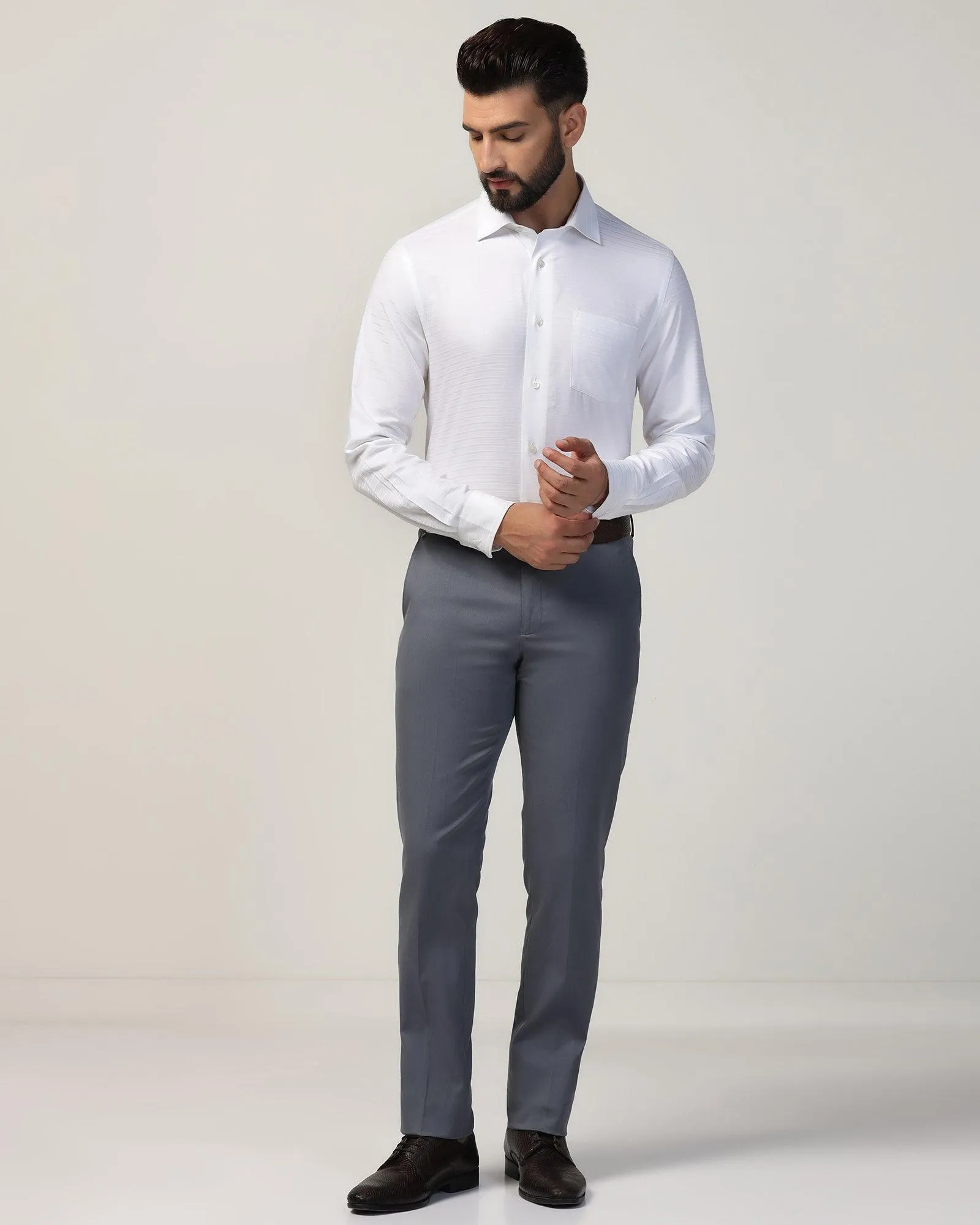 Formal White Stripe Shirt - Bran