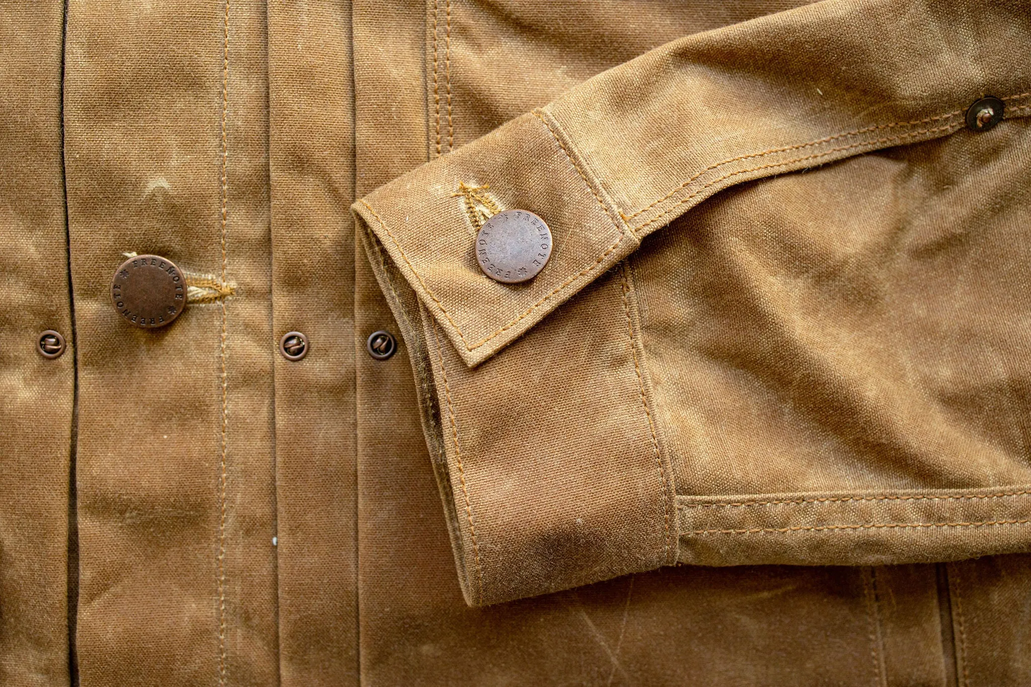 Freenote Cloth Riders Jacket Waxed Canvas- Rust