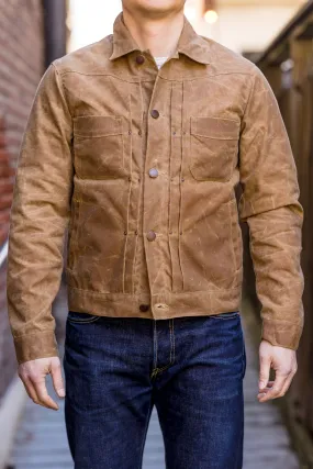 Freenote Cloth Riders Jacket Waxed Canvas- Rust