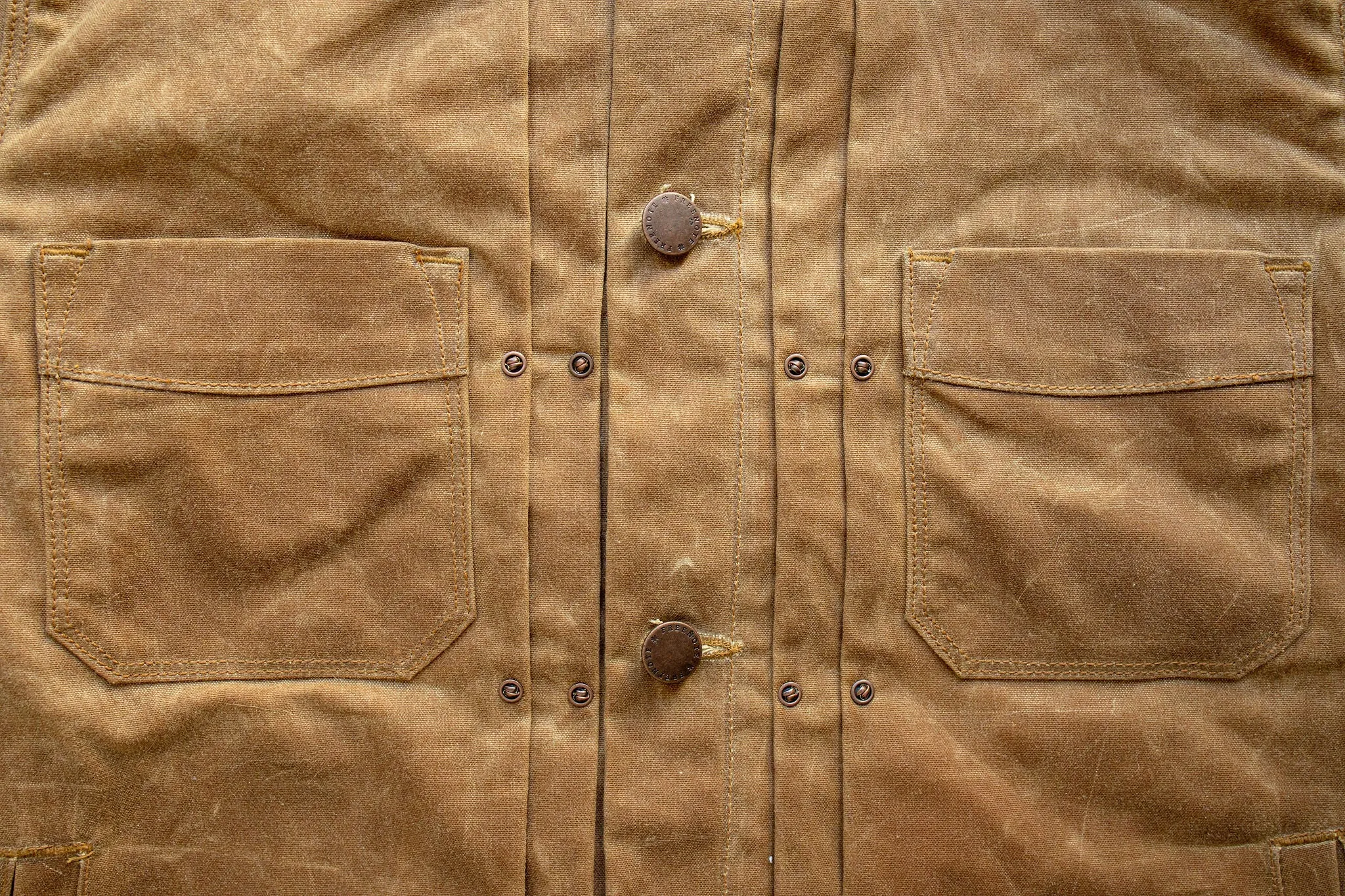 Freenote Cloth Riders Jacket Waxed Canvas- Rust