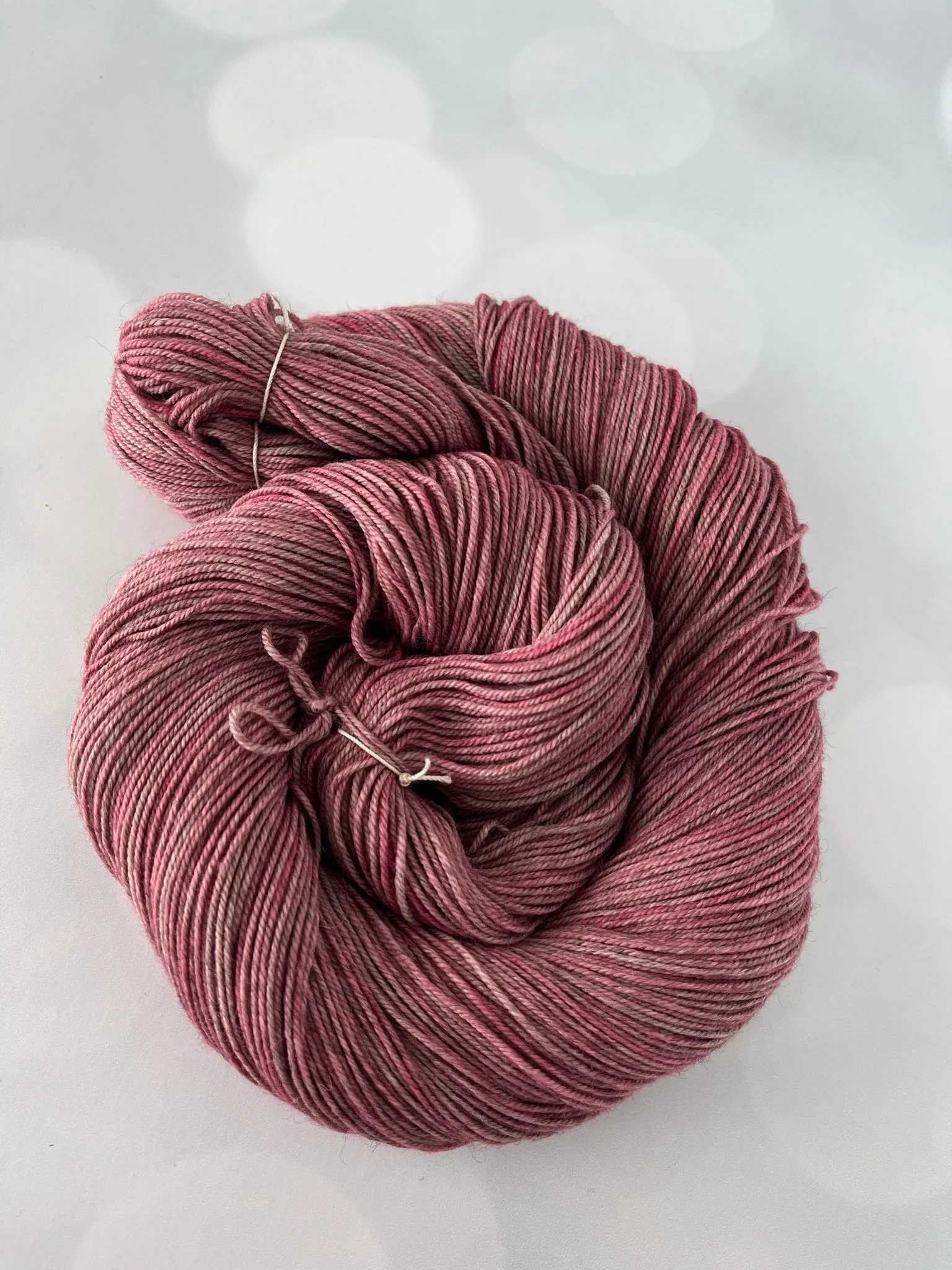 From the Depths She Rose, Treasured Yak Toes Sock Yarn, dusty pink yarn