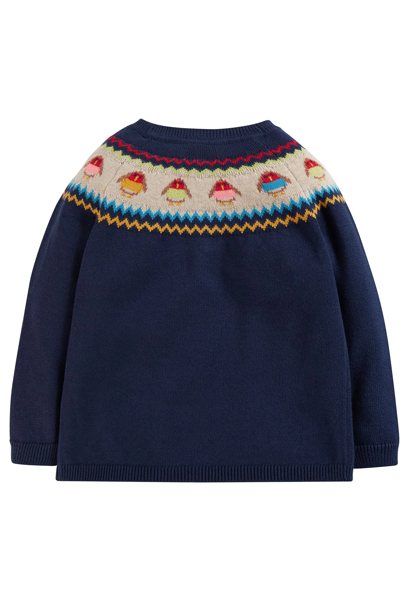 Frugi Kenna Fairisle Cardigan Indigo Robin