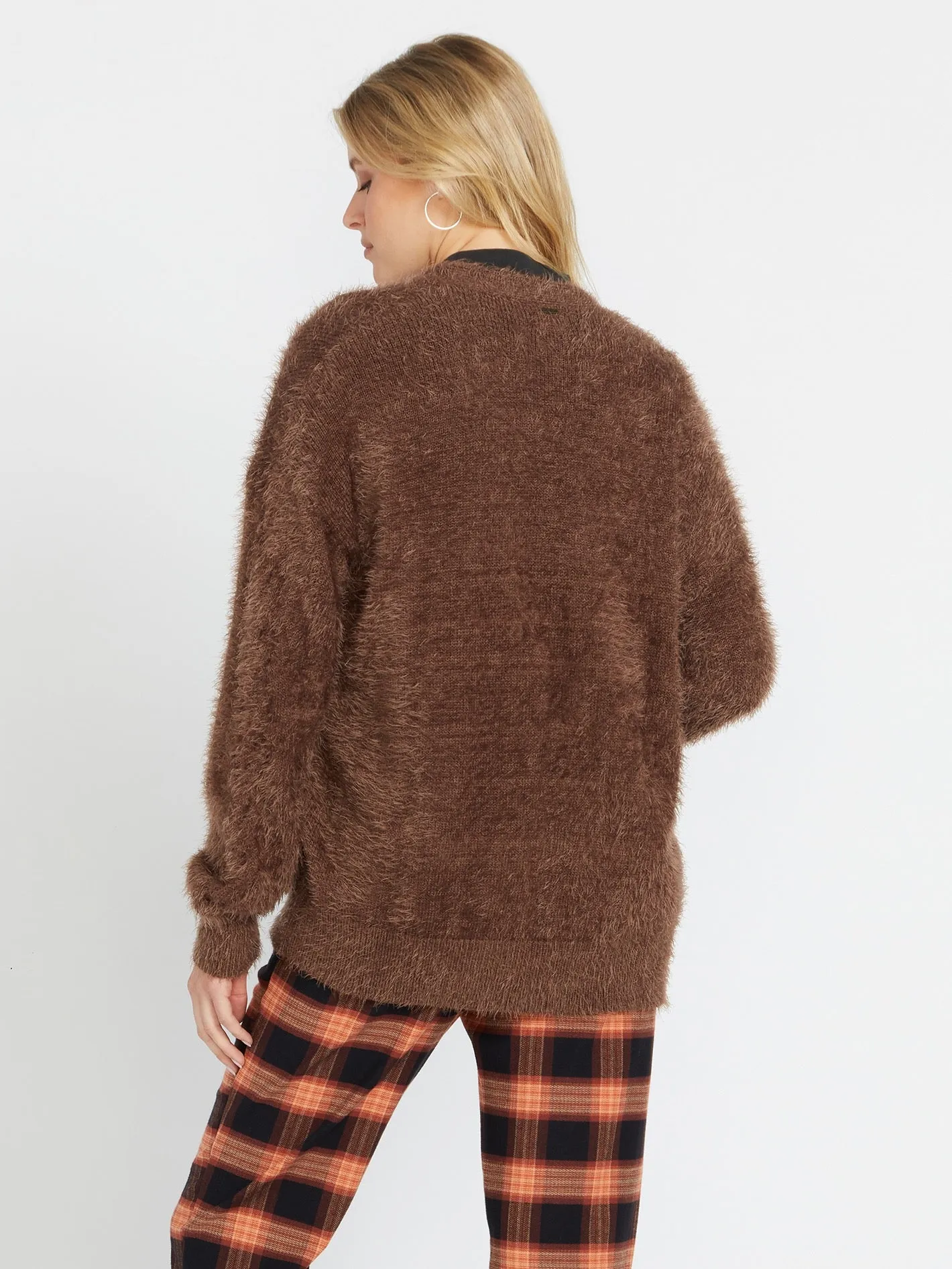 Fuzzigan Cardigan - Chocolate