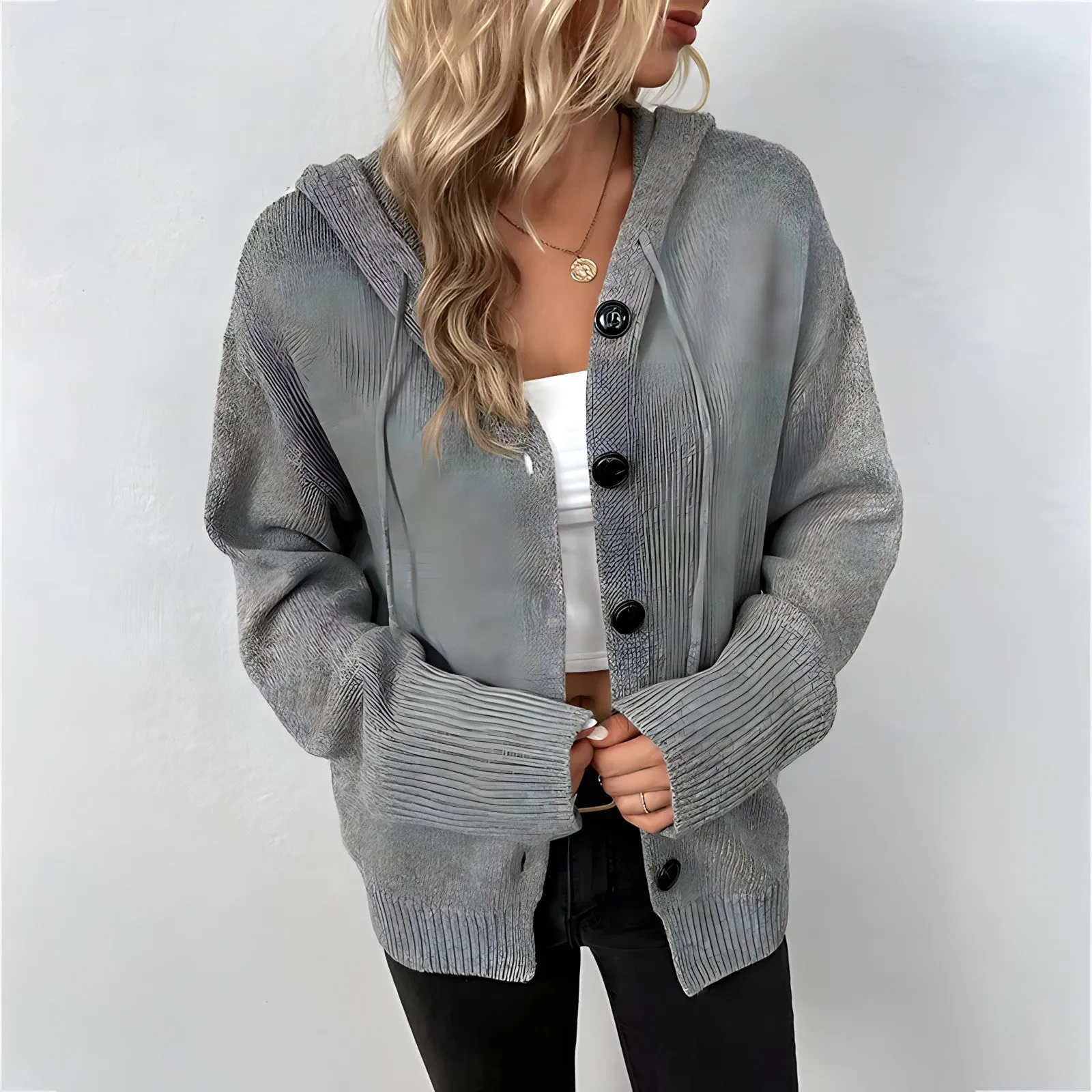 GALLIA™ | Stylish Hooded Cardigan for All Seasons