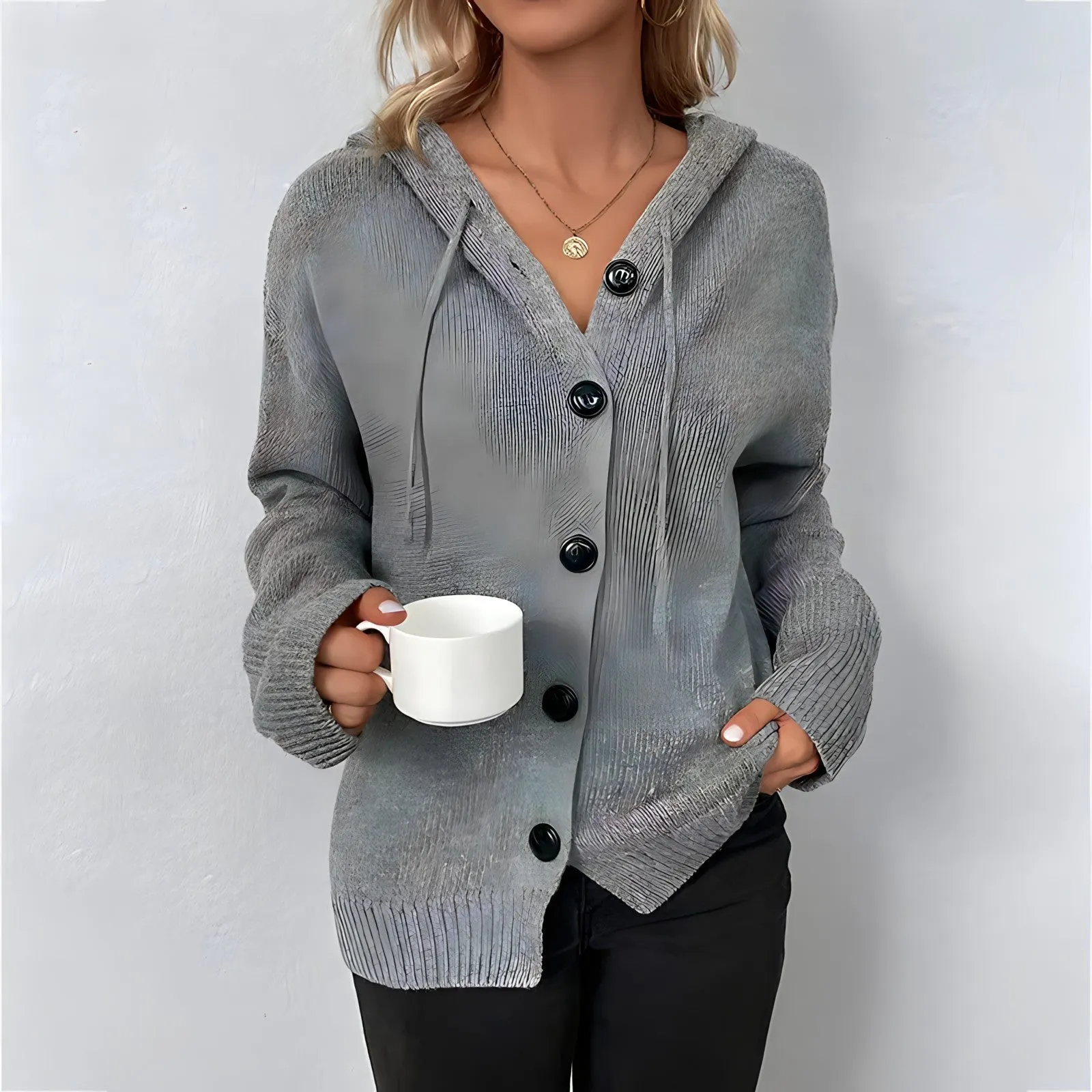 GALLIA™ | Stylish Hooded Cardigan for All Seasons